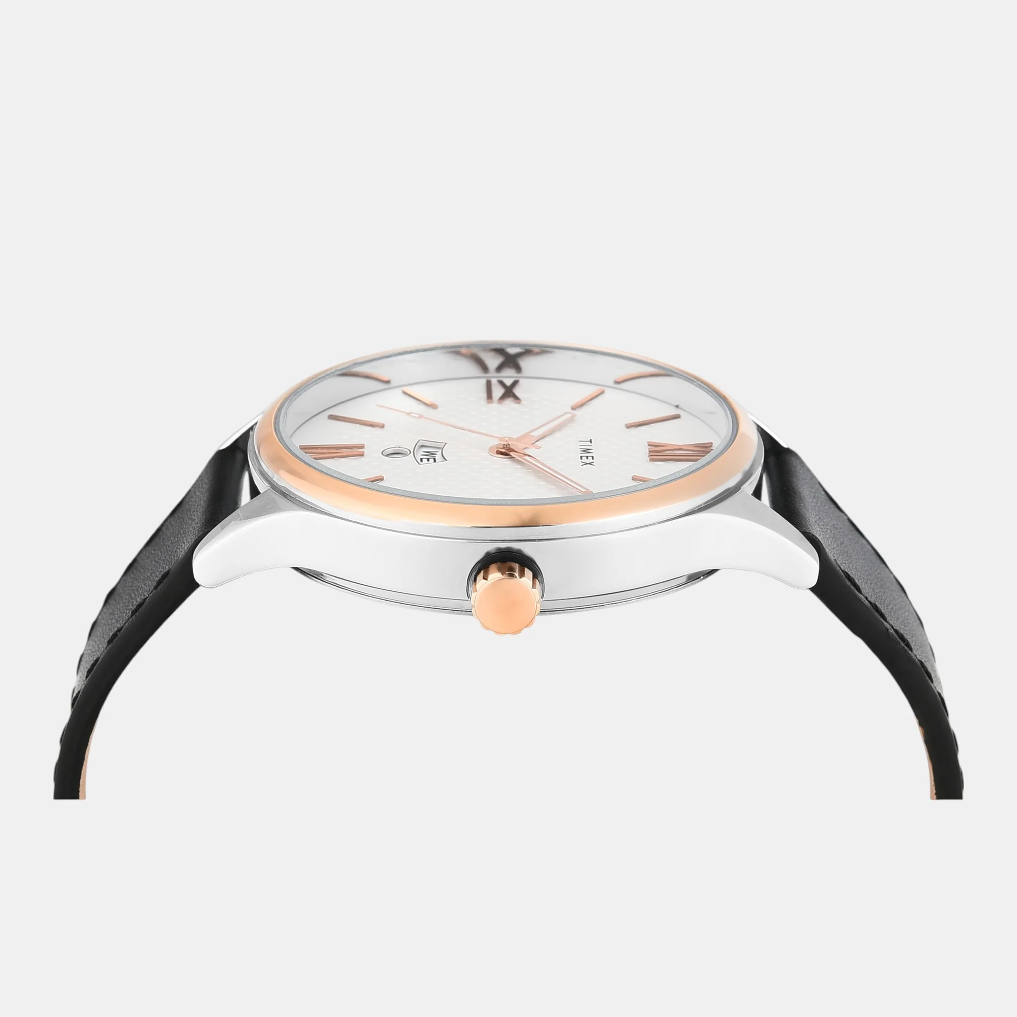 Fashion Men Quartz Silver Dial Analog Leather Watch TWEG18427 - Image 4