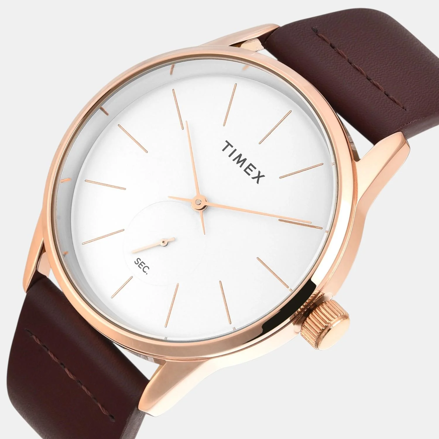 Fashion Men Quartz Silver Dial Analog Leather Watch TWEG25505 - Image 2