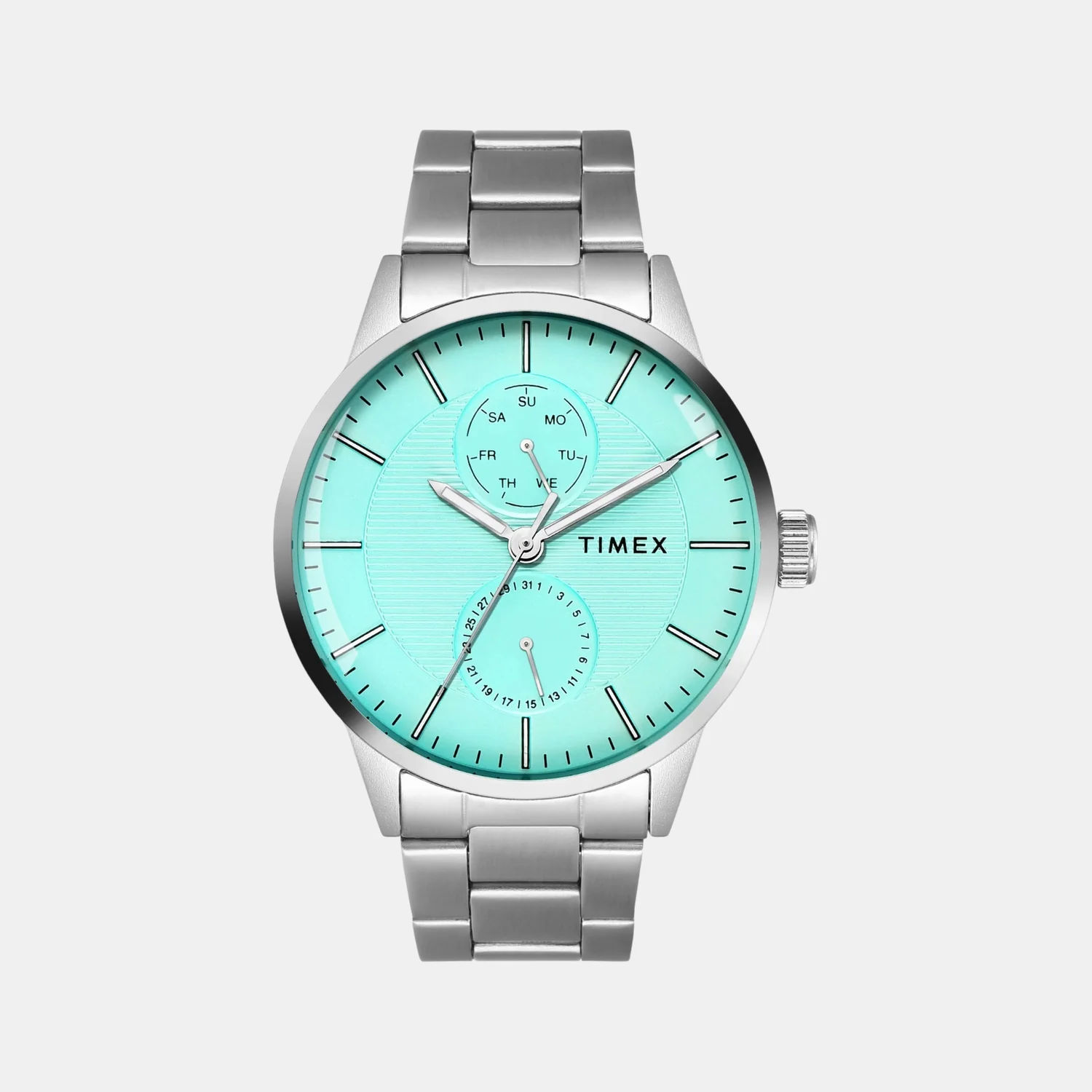 Fashion Men Quartz Blue Dial Multi-Function Stainless Steel Watch TWEG19951