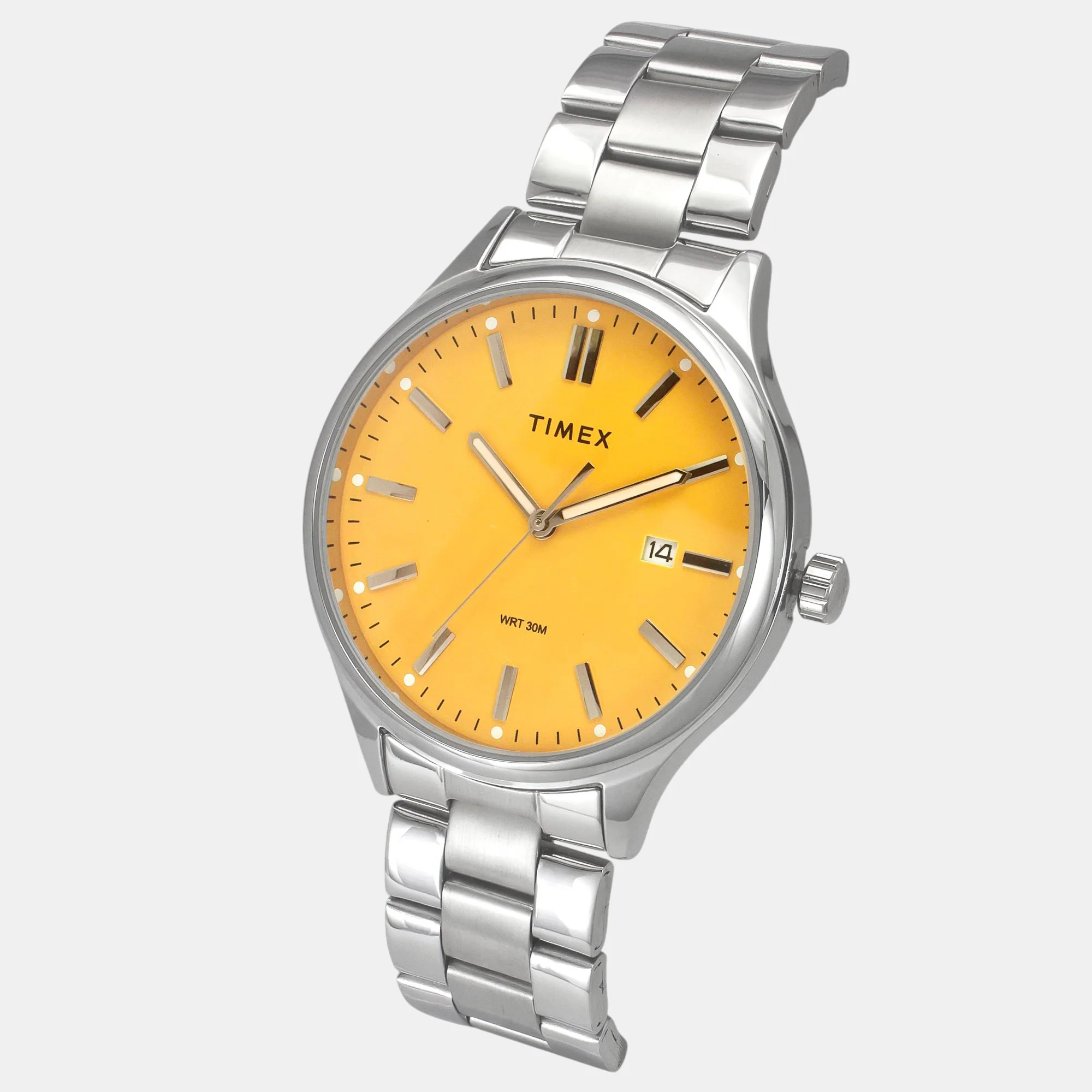 Fashion Men Quartz Yellow Dial Analog Stainless Steel Watch TWEG18428 - Image 3