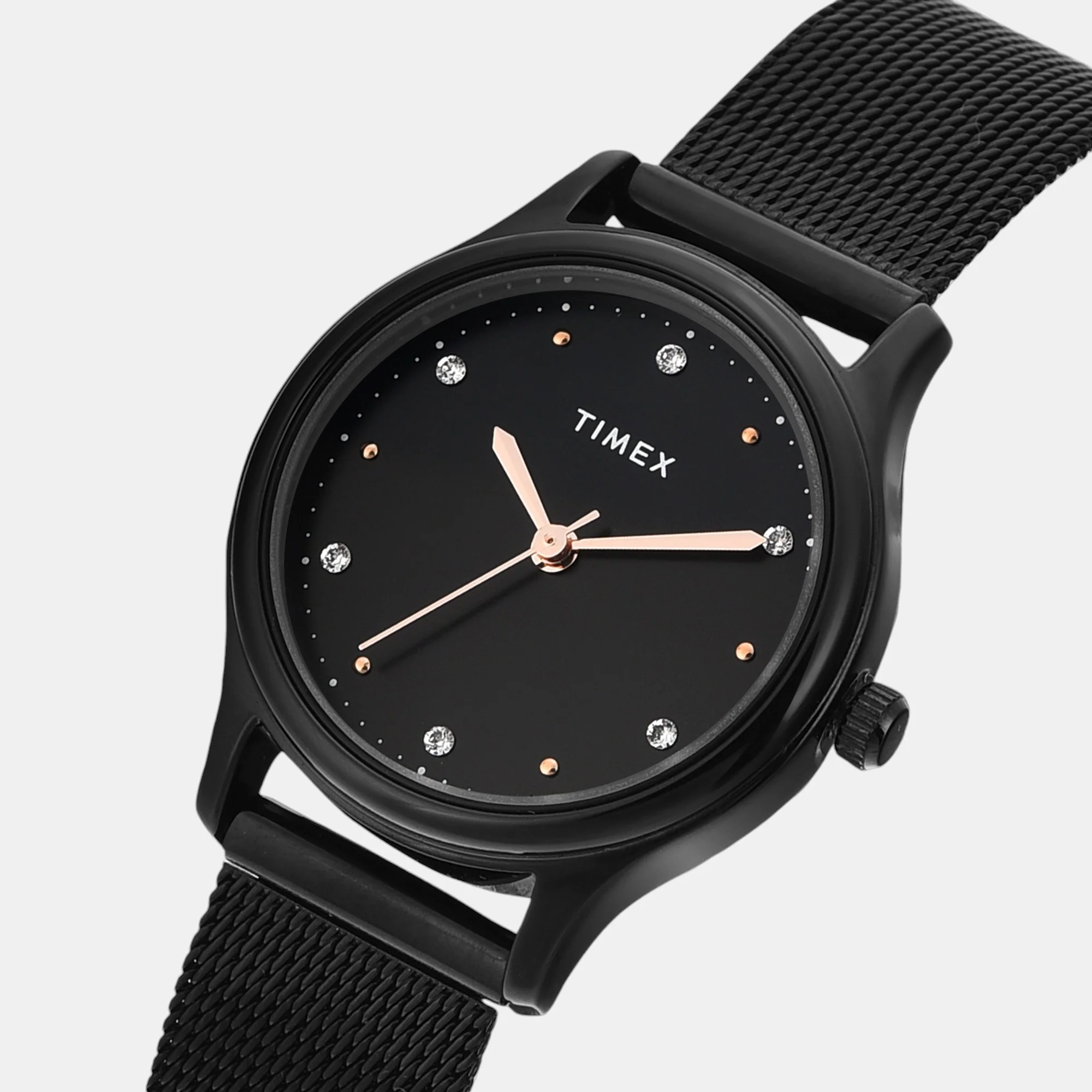 Fashion Women Quartz Black Dial Analog Mesh Watch TW0TL8716 - Image 2