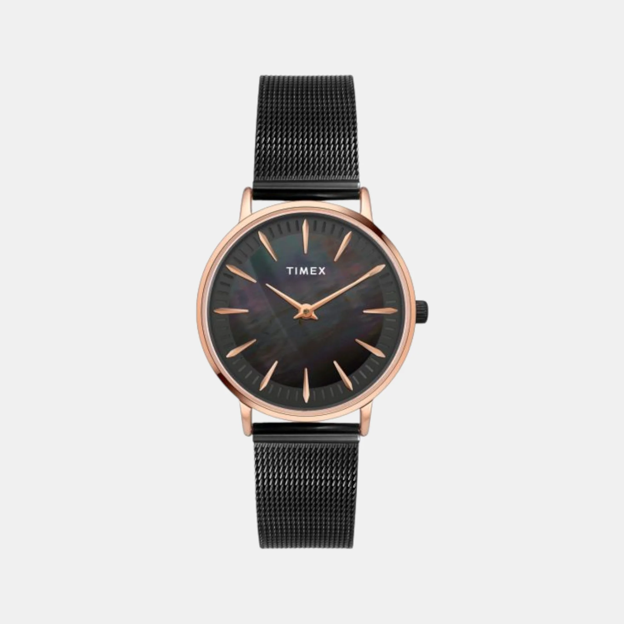 Fashion Women Quartz Black Dial Analog Mesh Watch TWEL15608 - Image 2