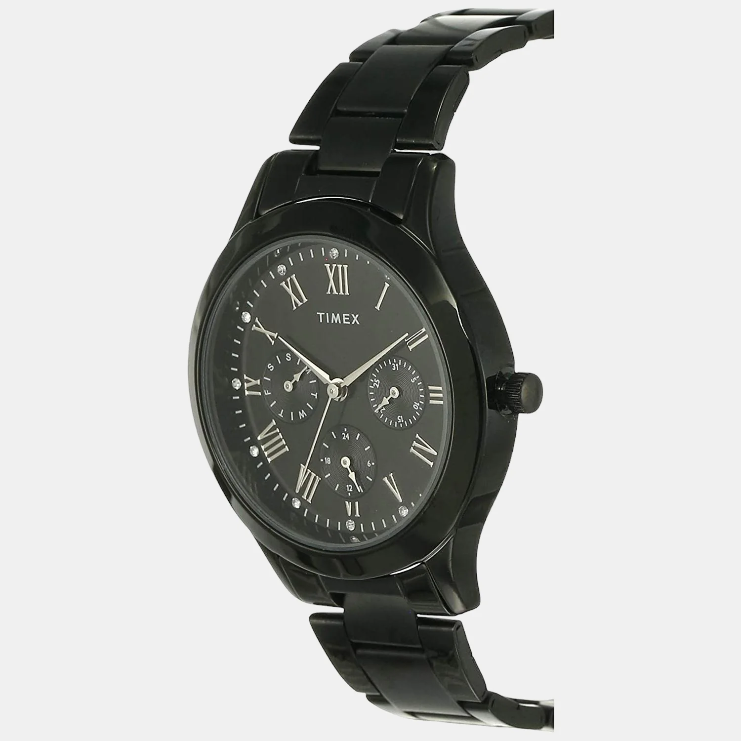 Fashion Women Quartz Black Dial Chronograph Stainless Steel Watch TW000Q809 - Image 3