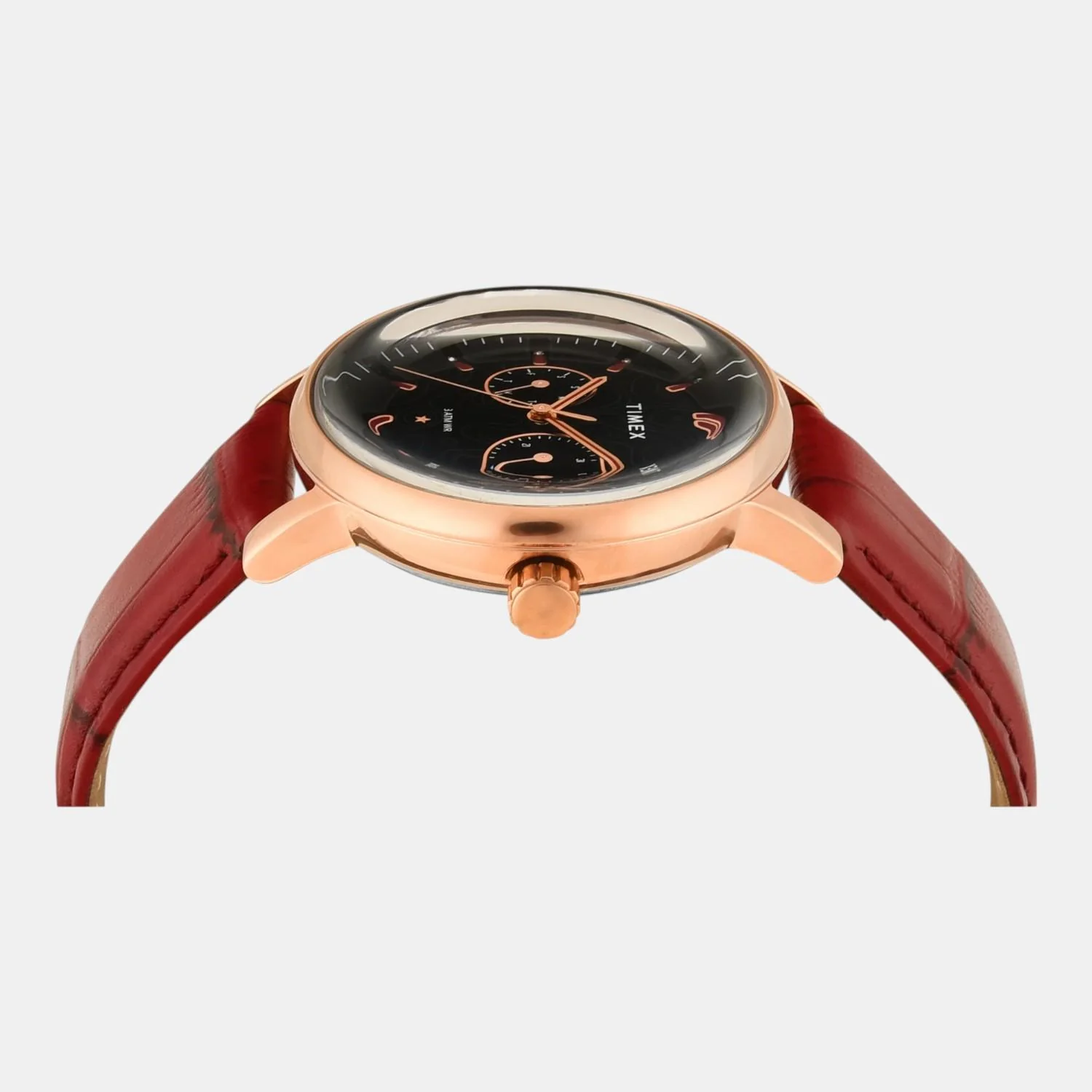 Fashion Women Quartz Black Dial Multi-Function Leather Watch TWEL20300 - Image 3