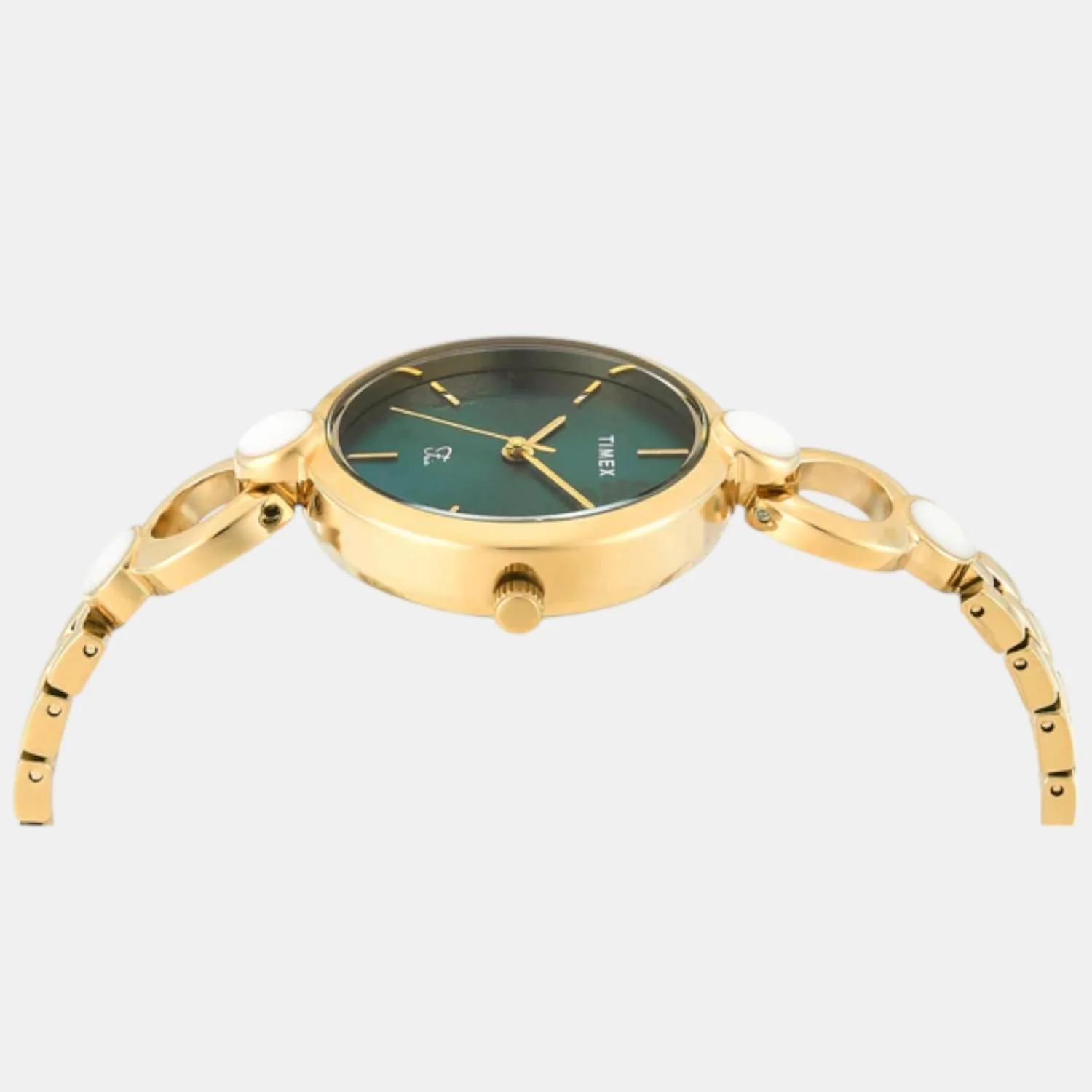 Fashion Women Quartz Green Dial Analog Brass Watch TWEL18109 - Image 3