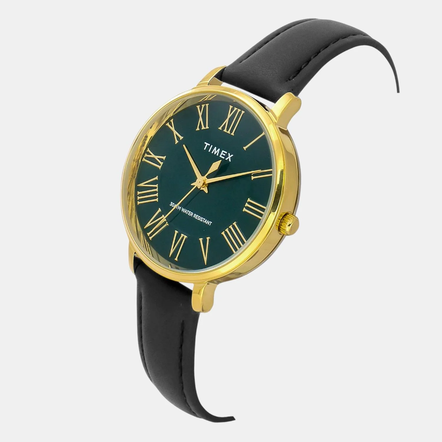 Fashion Women Quartz Green Dial Analog Leather Watch TWEL19104 - Image 2