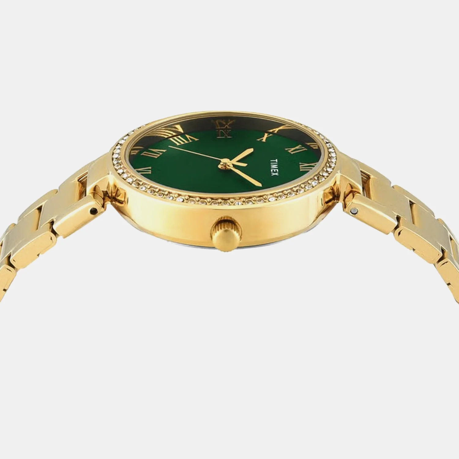 Fashion Women Quartz Green Dial Analog Stainless Steel Watch TWEL18716 - Image 3