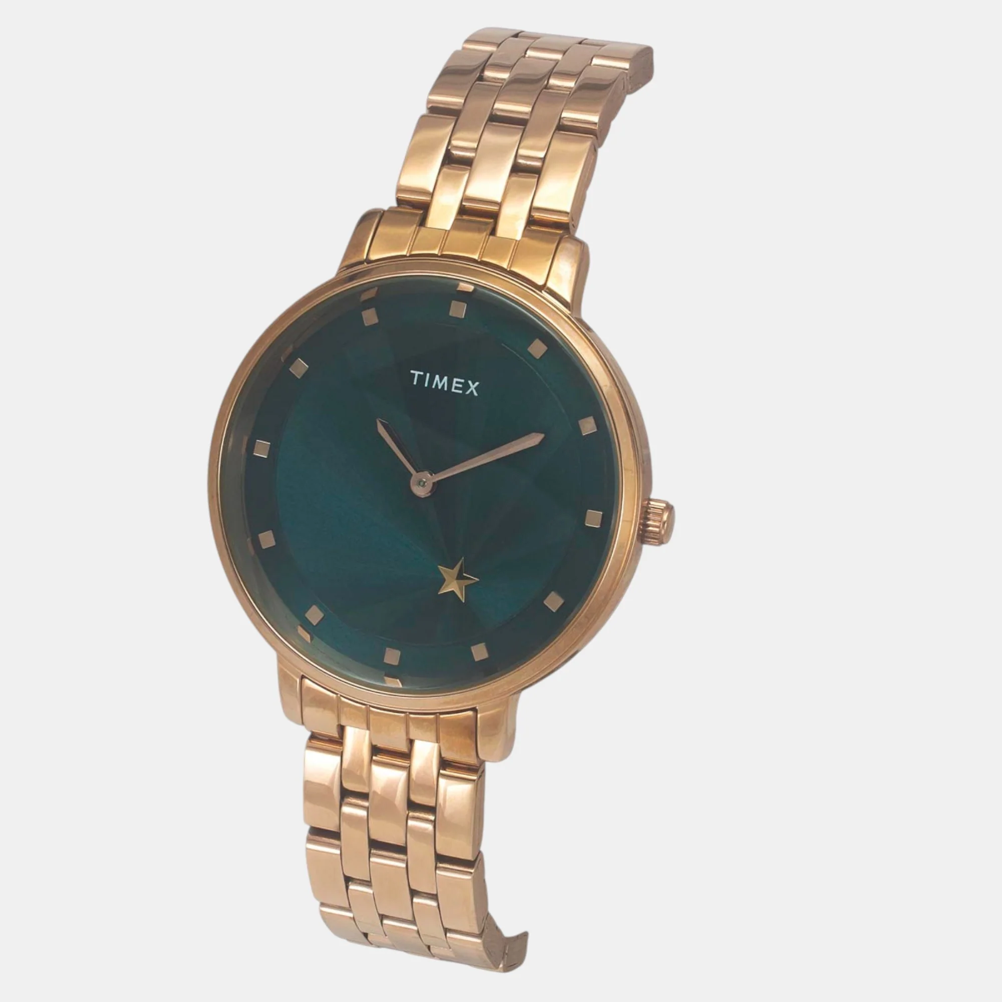 Fashion Women Quartz Green Dial Analog Stainless Steel Watch TWEL19103 - Image 2