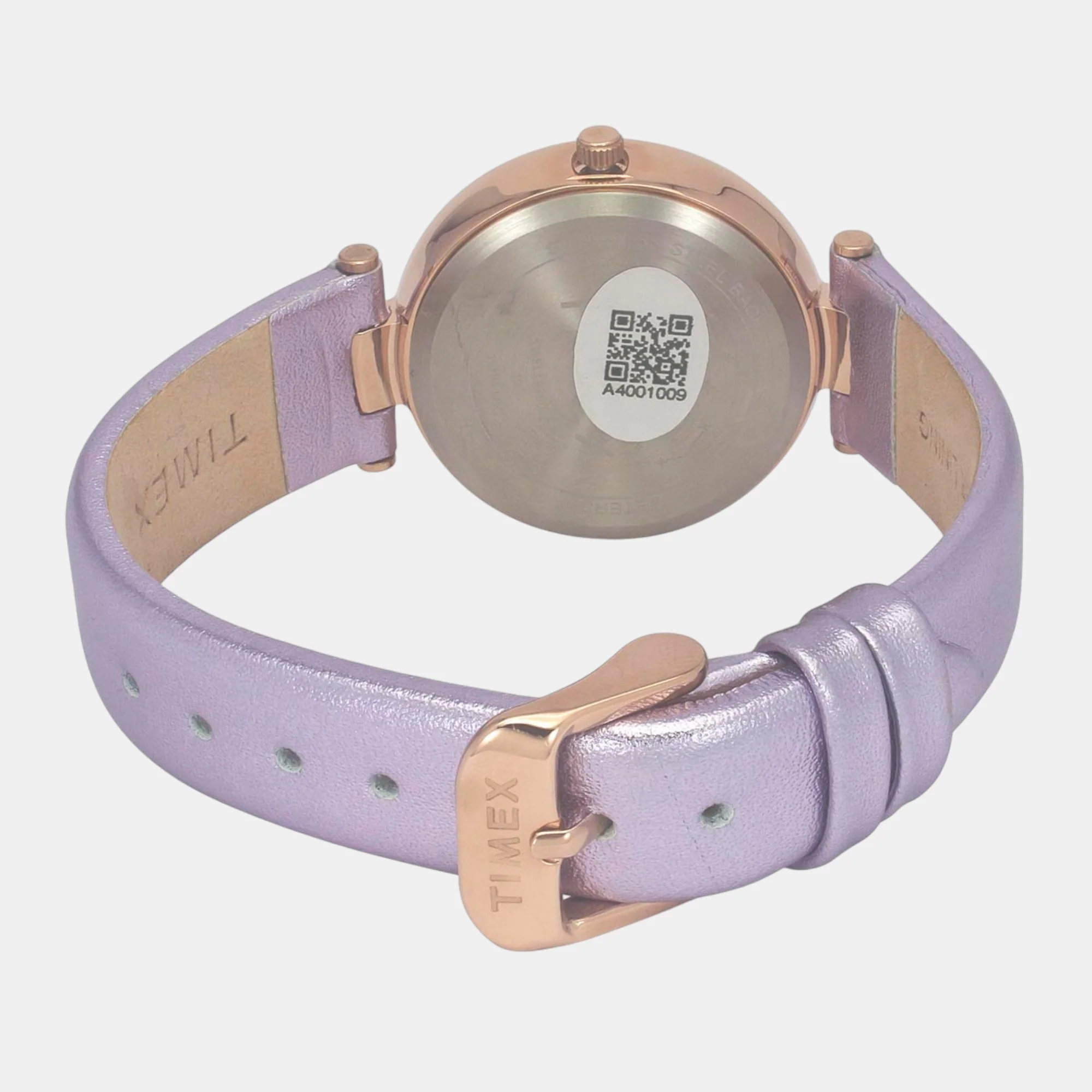 Fashion Women Quartz Lavender Dial Analog Leather Watch TWEL19200 - Image 4
