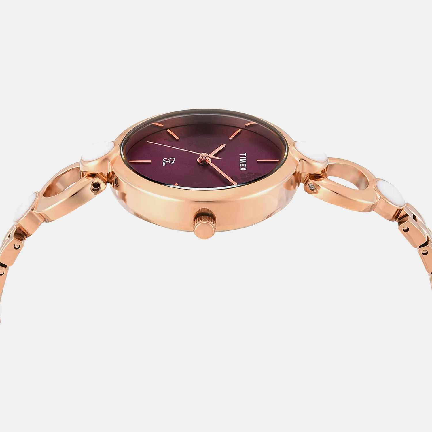 Fashion Women Quartz Magenta Dial Analog Brass Watch TWEL18110 - Image 3