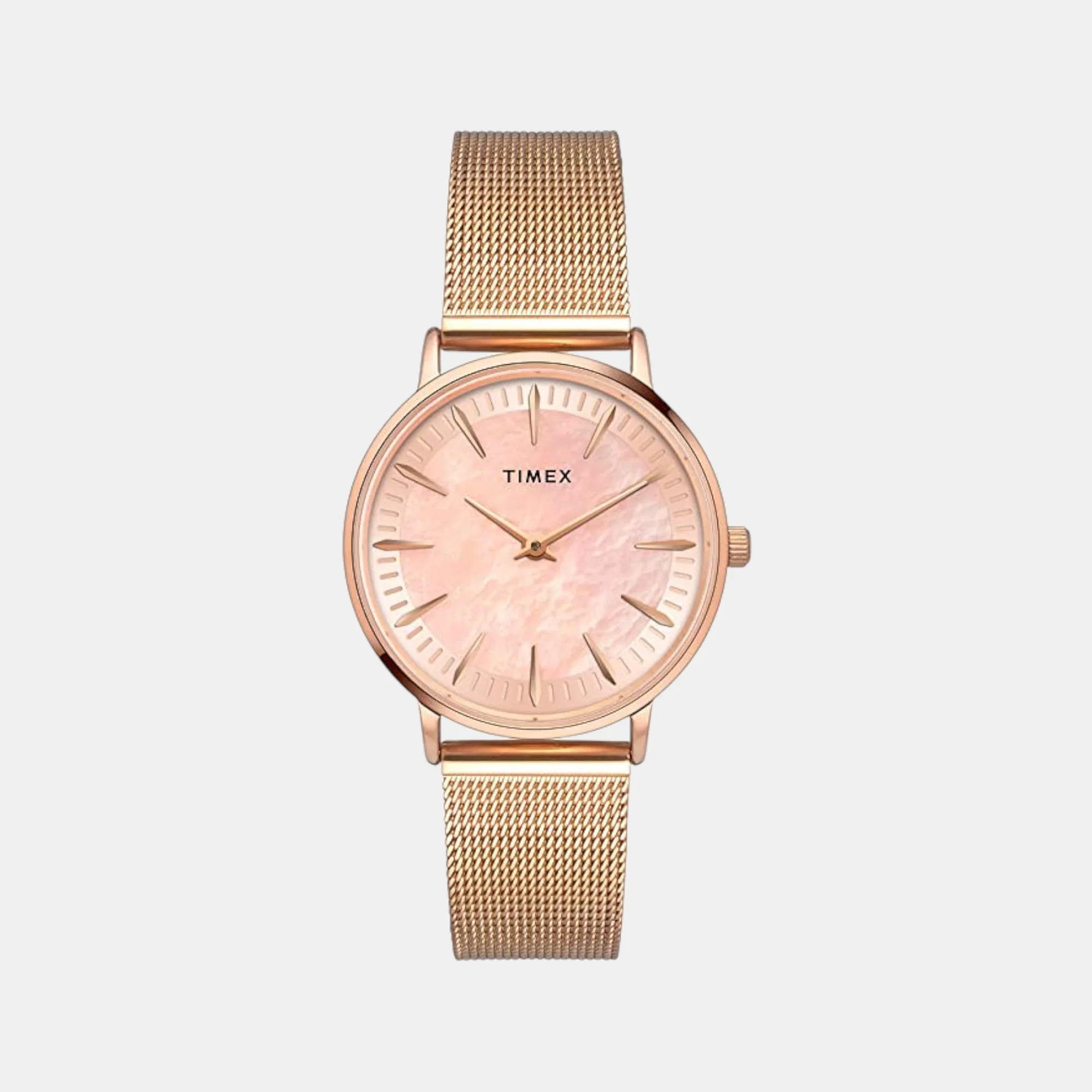 Fashion Women Quartz Mother Of Pearl Dial Analog Mesh Watch TWEL15607 - Image 2