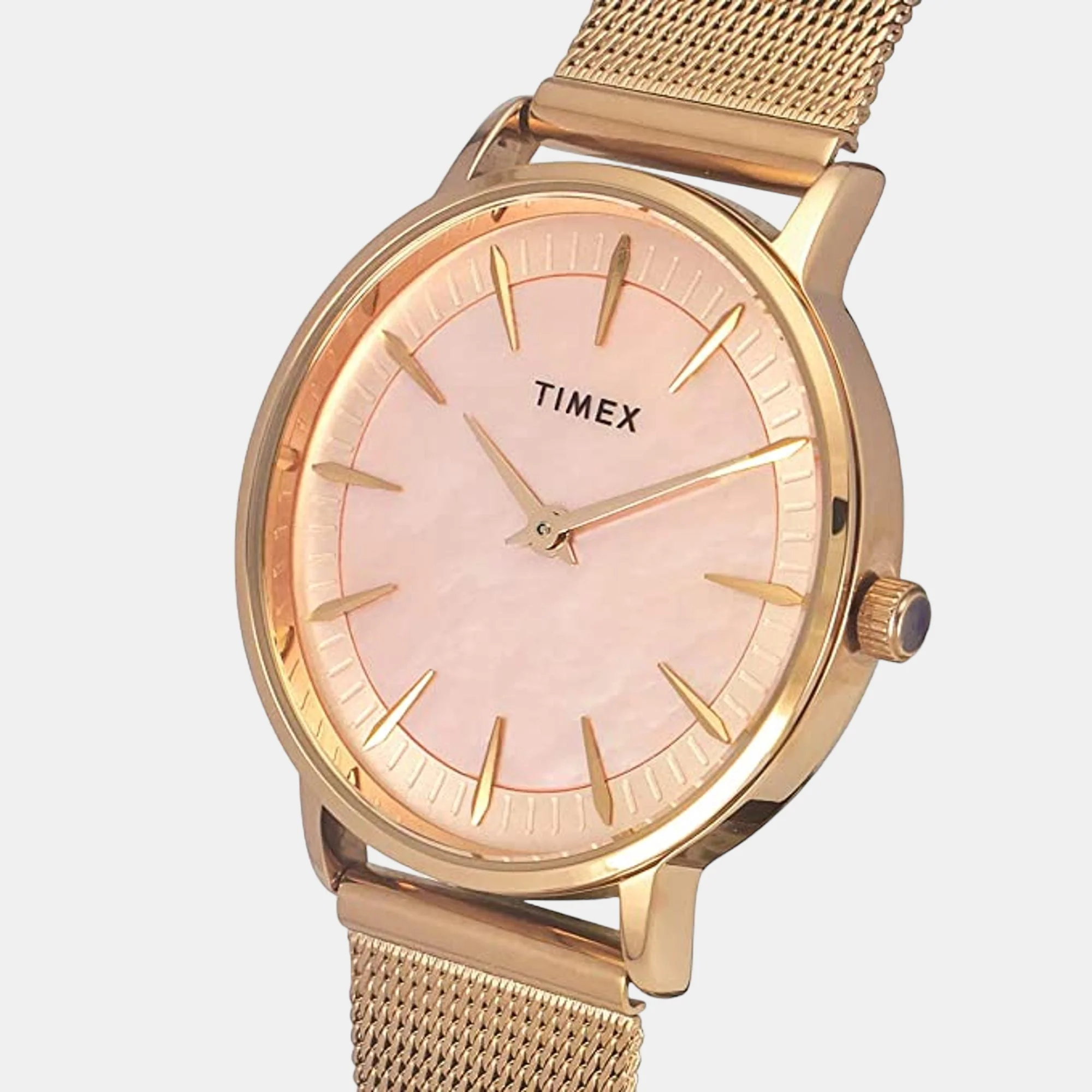 Fashion Women Quartz Mother Of Pearl Dial Analog Mesh Watch TWEL15607 - Image 4