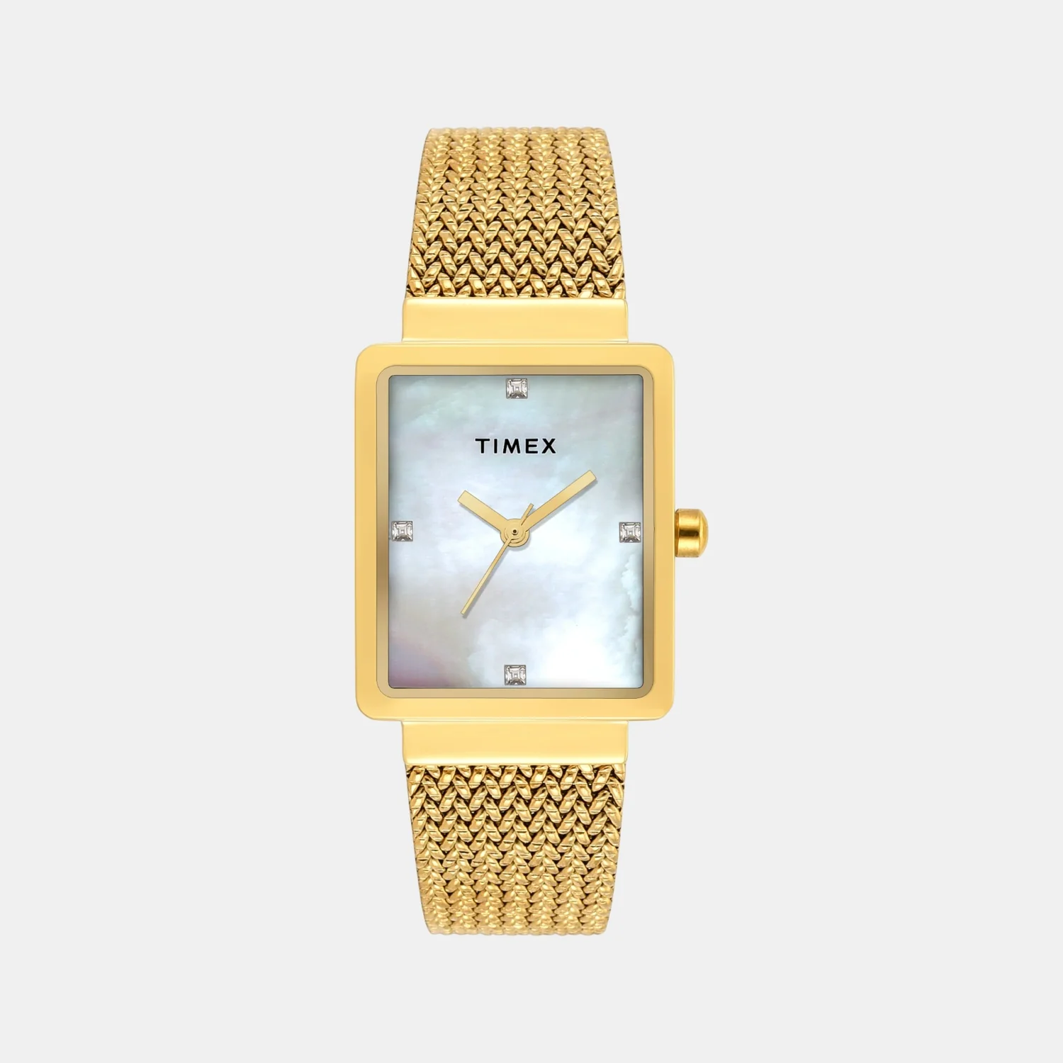 Fashion Women Quartz Mother Of Pearl Dial Analog Stainless Steel Watch TWEL20703