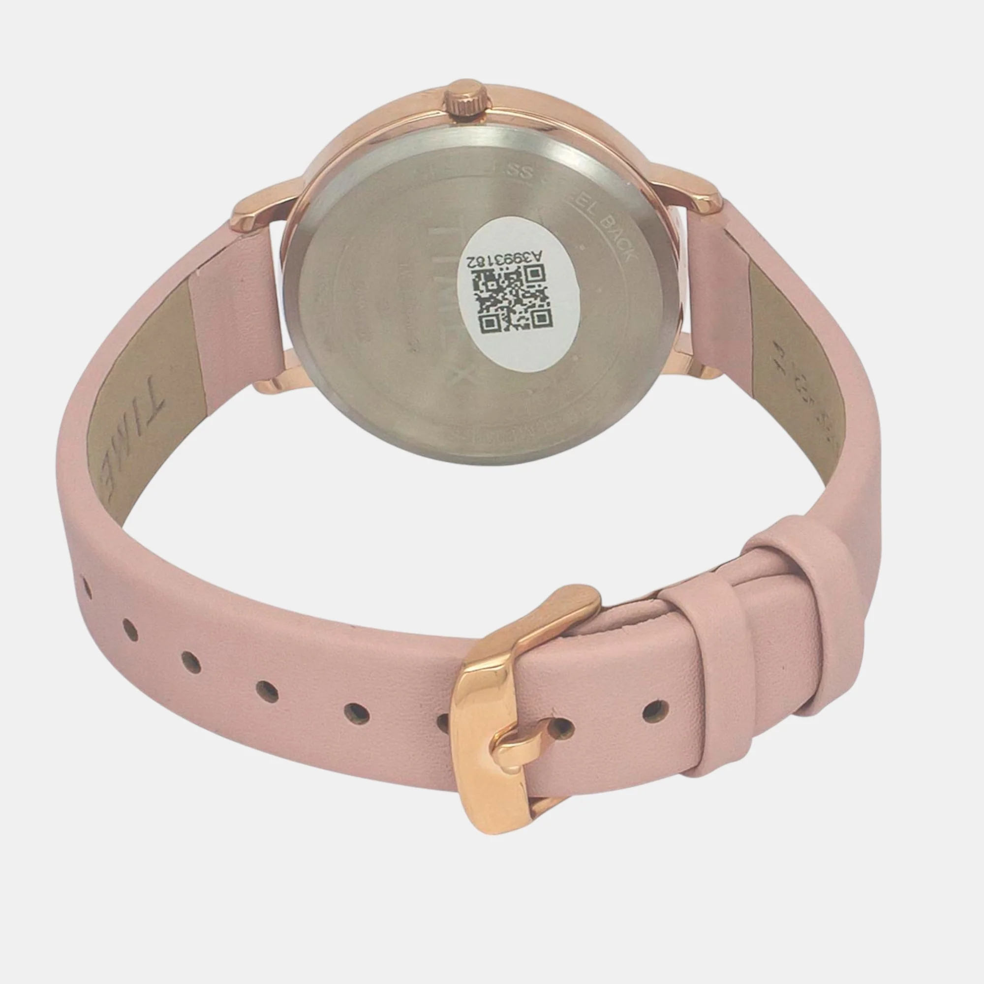 Fashion Women Quartz Pink Dial Analog Leather Watch TWEL19100 - Image 4