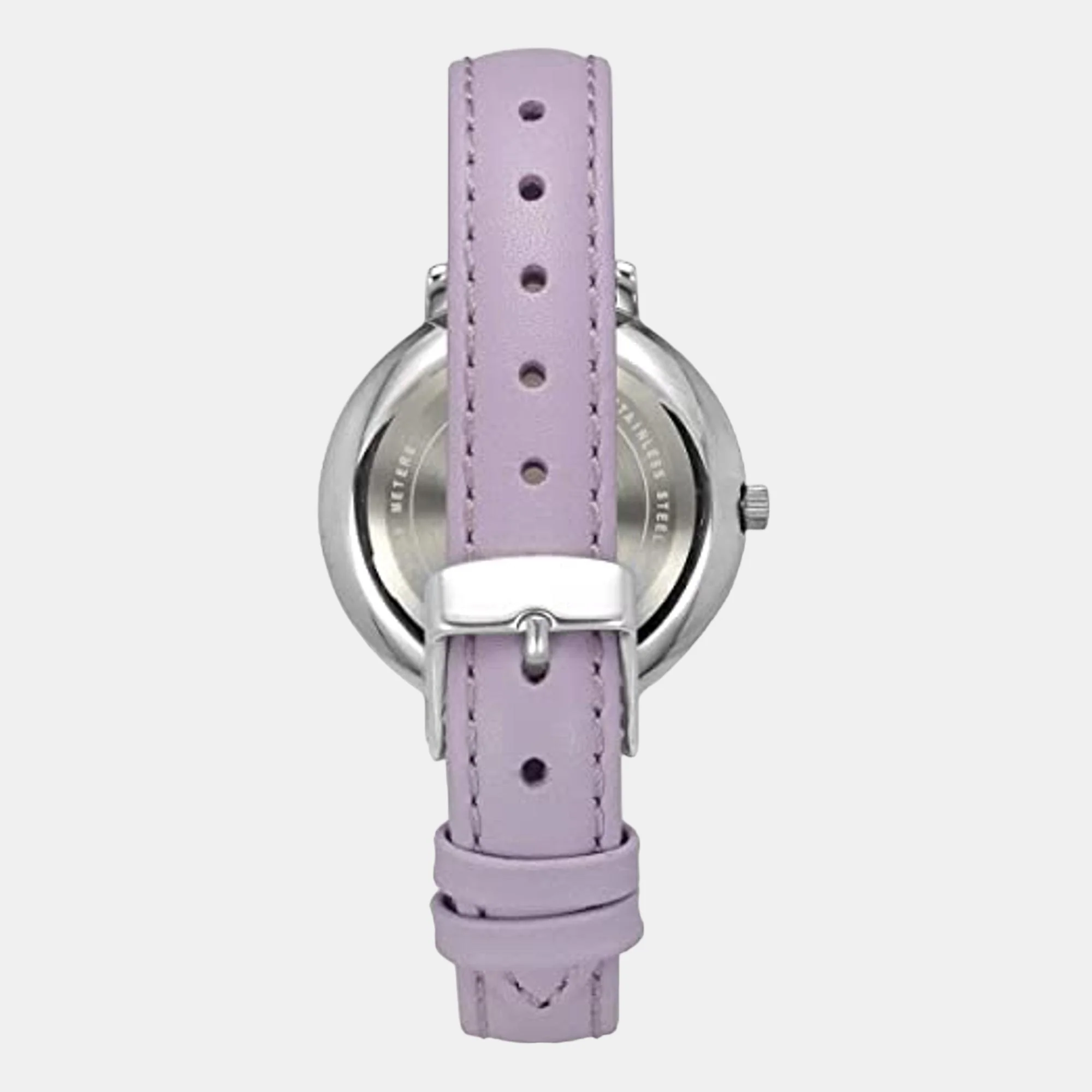Fashion Women Quartz Purple Dial Analog Leather Watch TWEL14706 - Image 4