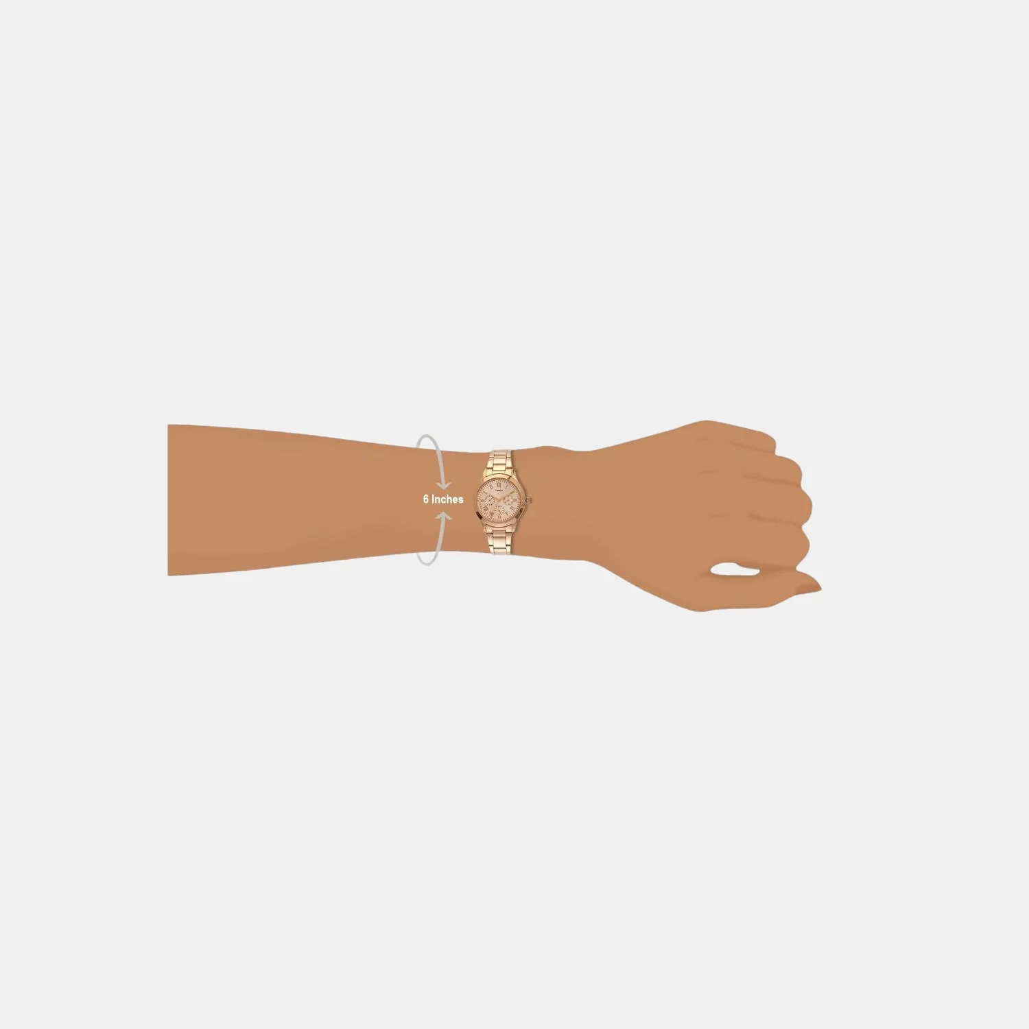 Fashion Women Quartz Rose Gold Dial Chronograph Stainless Steel Watch TW000Q810 - Image 2