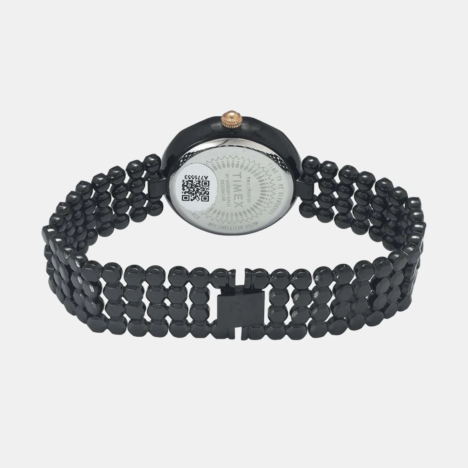 Fria Women Quartz Black Dial Analog Stainless Steel Watch TWEL13909 - Image 2