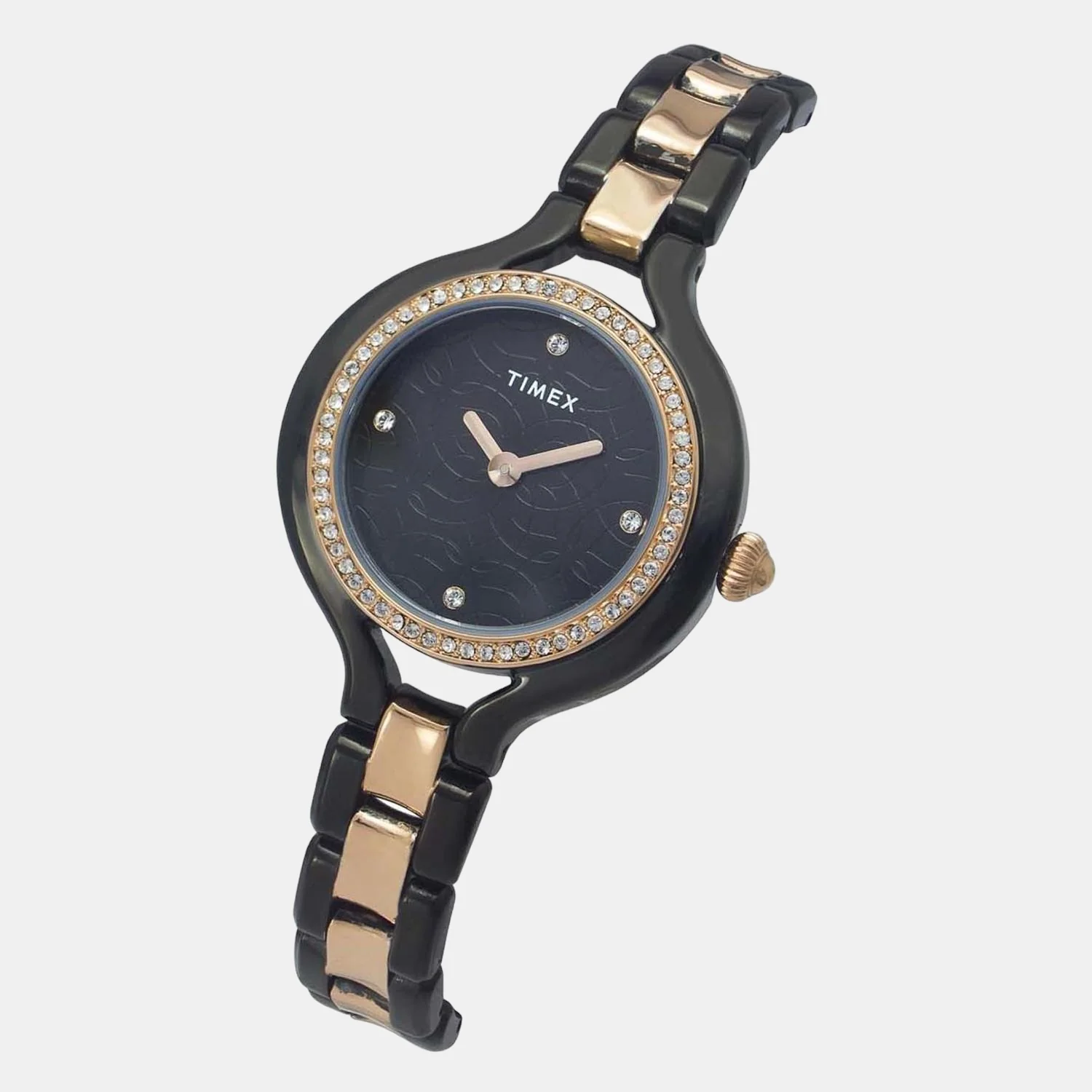 Fria Women Quartz Black Dial Analog Stainless Steel Watch TWEL14010 - Image 4