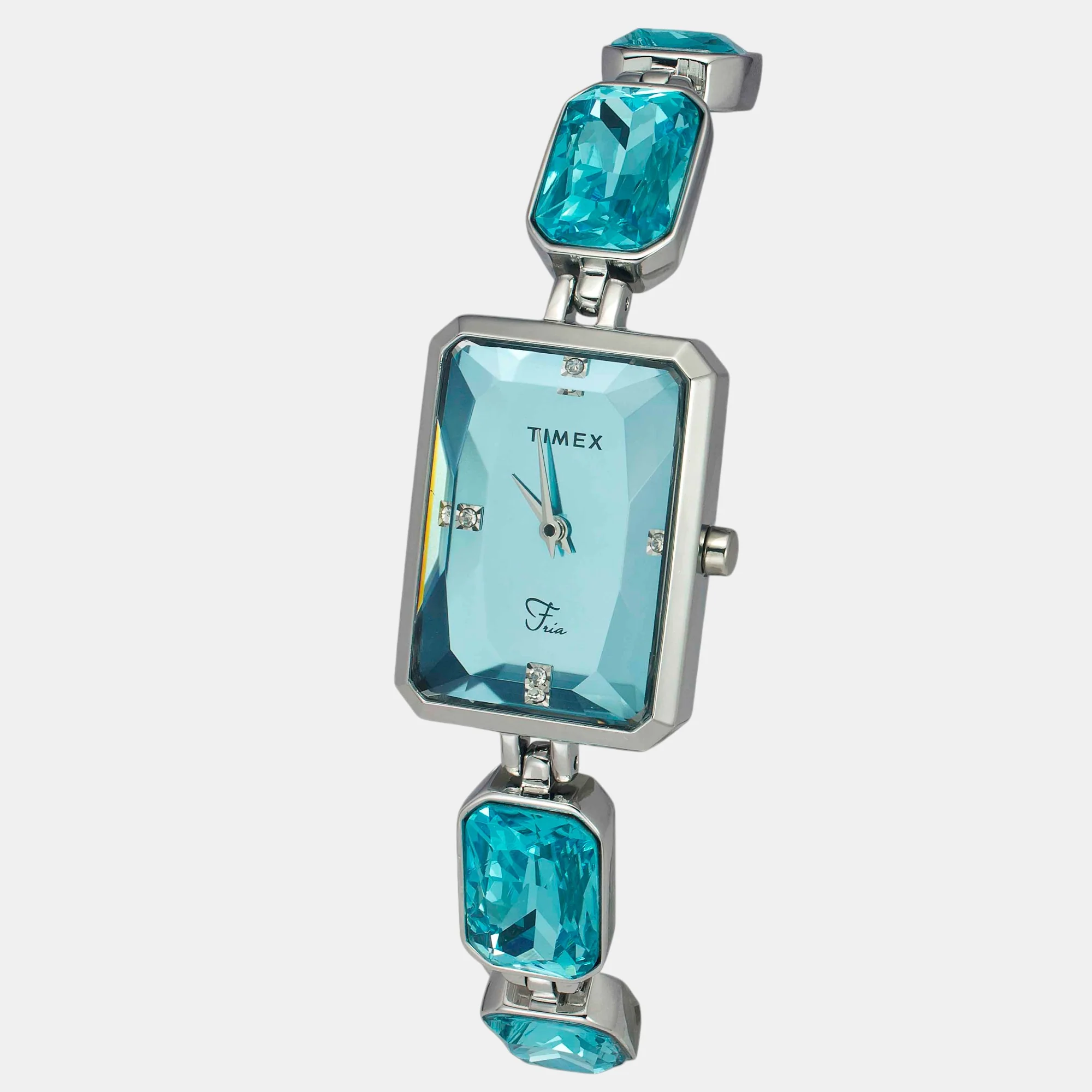 Fria Women Quartz Blue Dial Analog Brass Watch TWEL16904 - Image 2