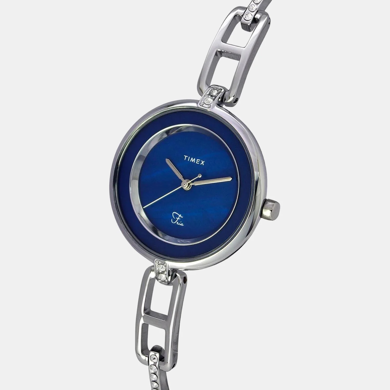 Fria Women Quartz Blue Dial Analog Stainless Steel Watch TWEL15400 - Image 4