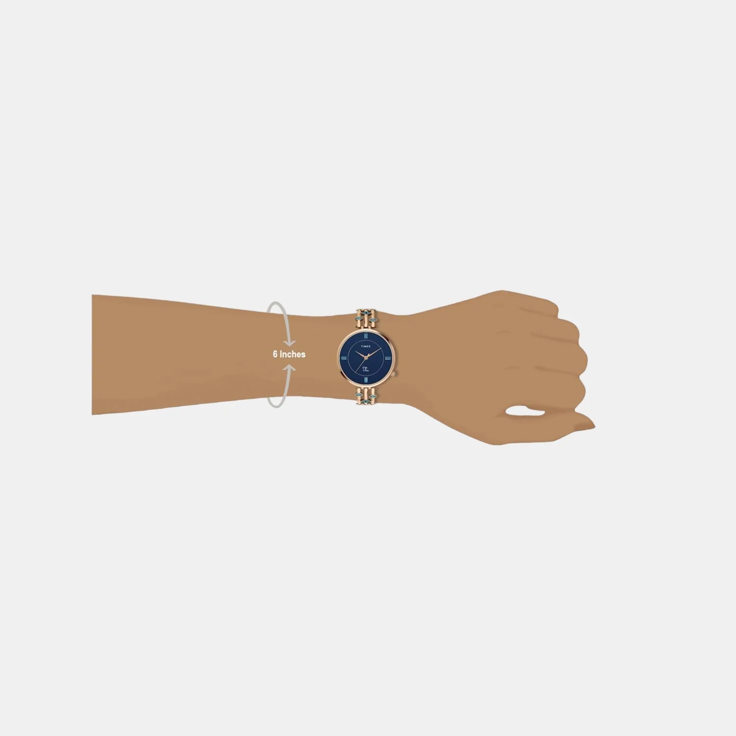 Fria Women Quartz Blue Dial Analog Stainless Steel Watch TWEL16002 - Image 6