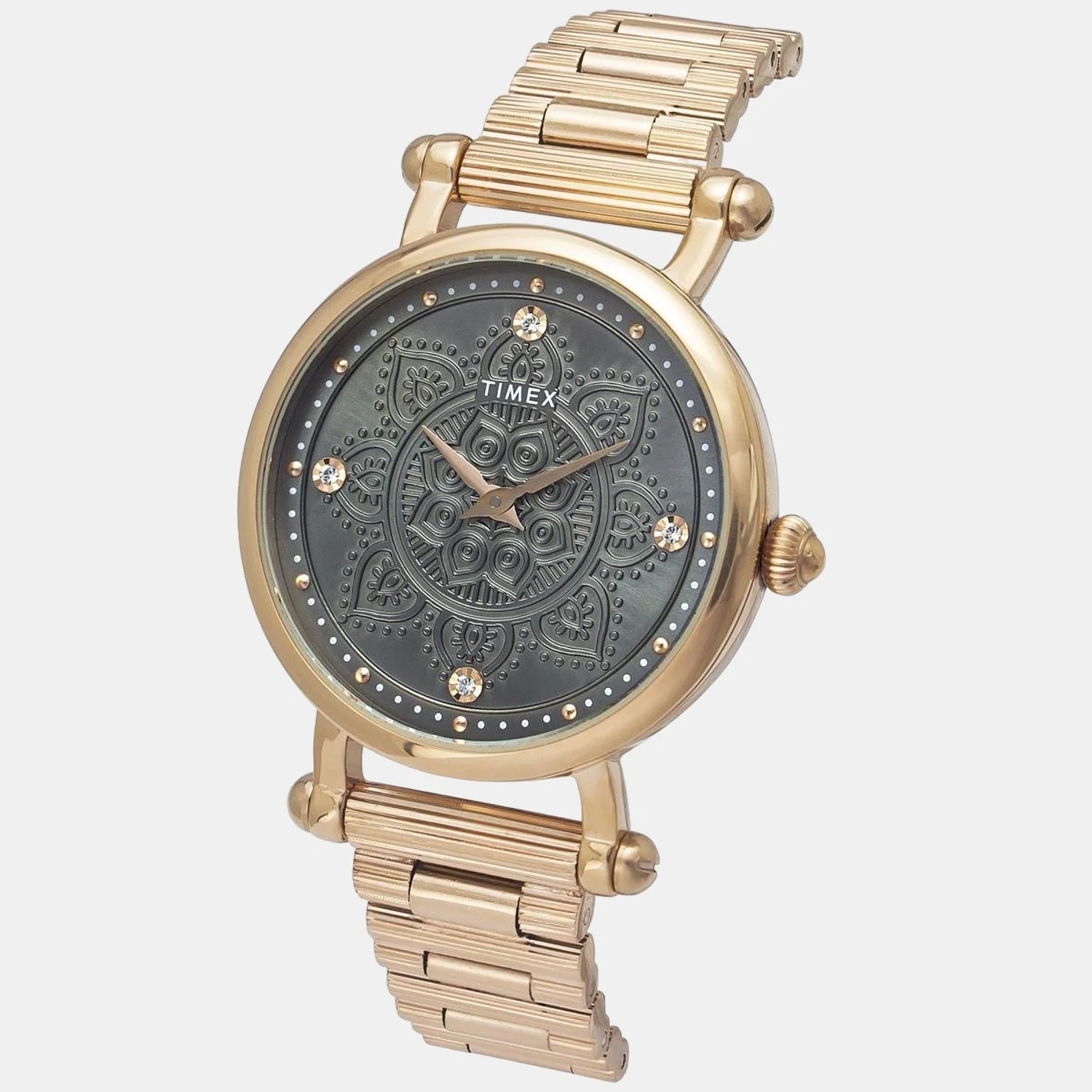 Fria Women Quartz Grey Dial Analog Stainless Steel Watch TWEL14302 - Image 2