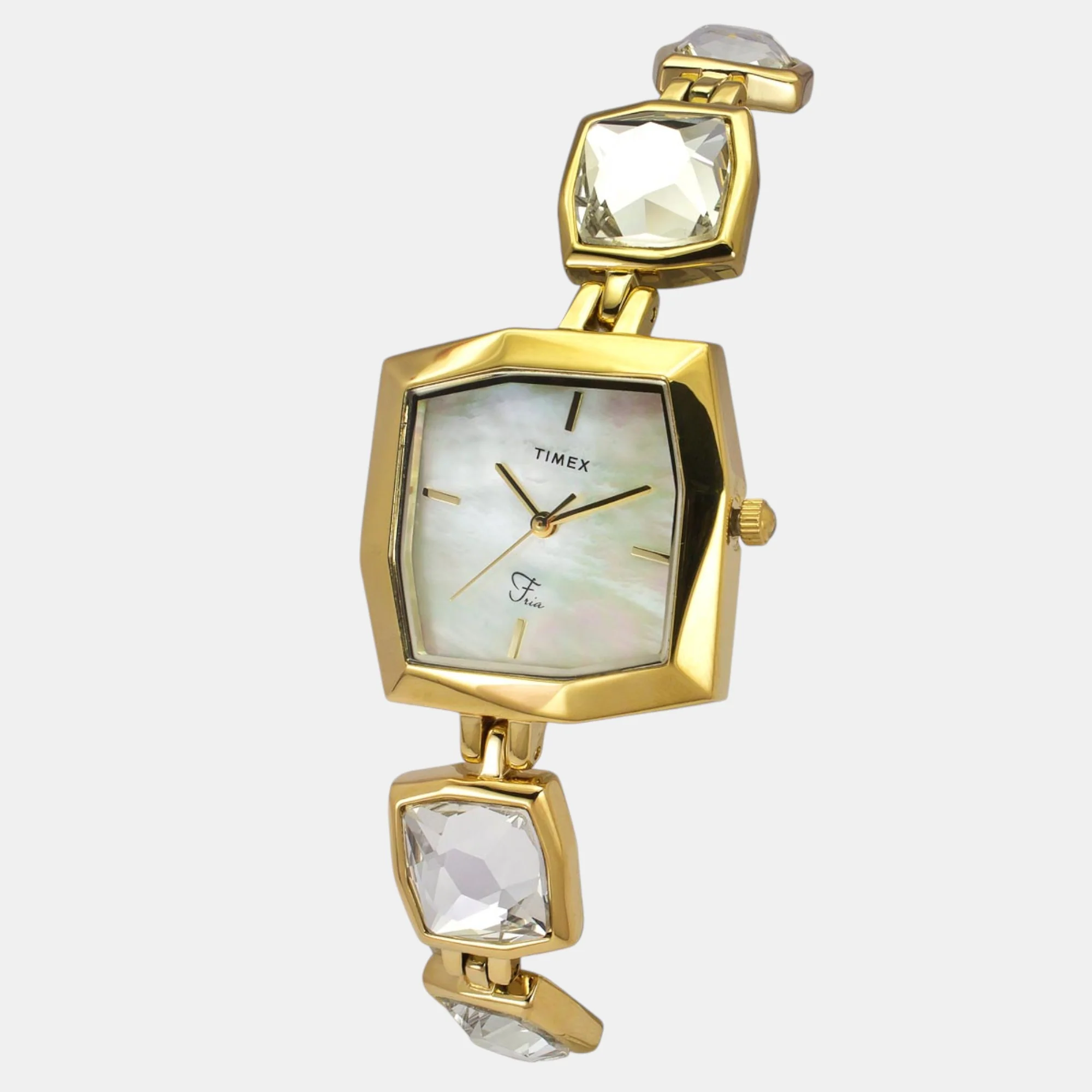 Fria Women Quartz Mother Of Pearl Dial Analog Brass Watch TWEL16104 - Image 2