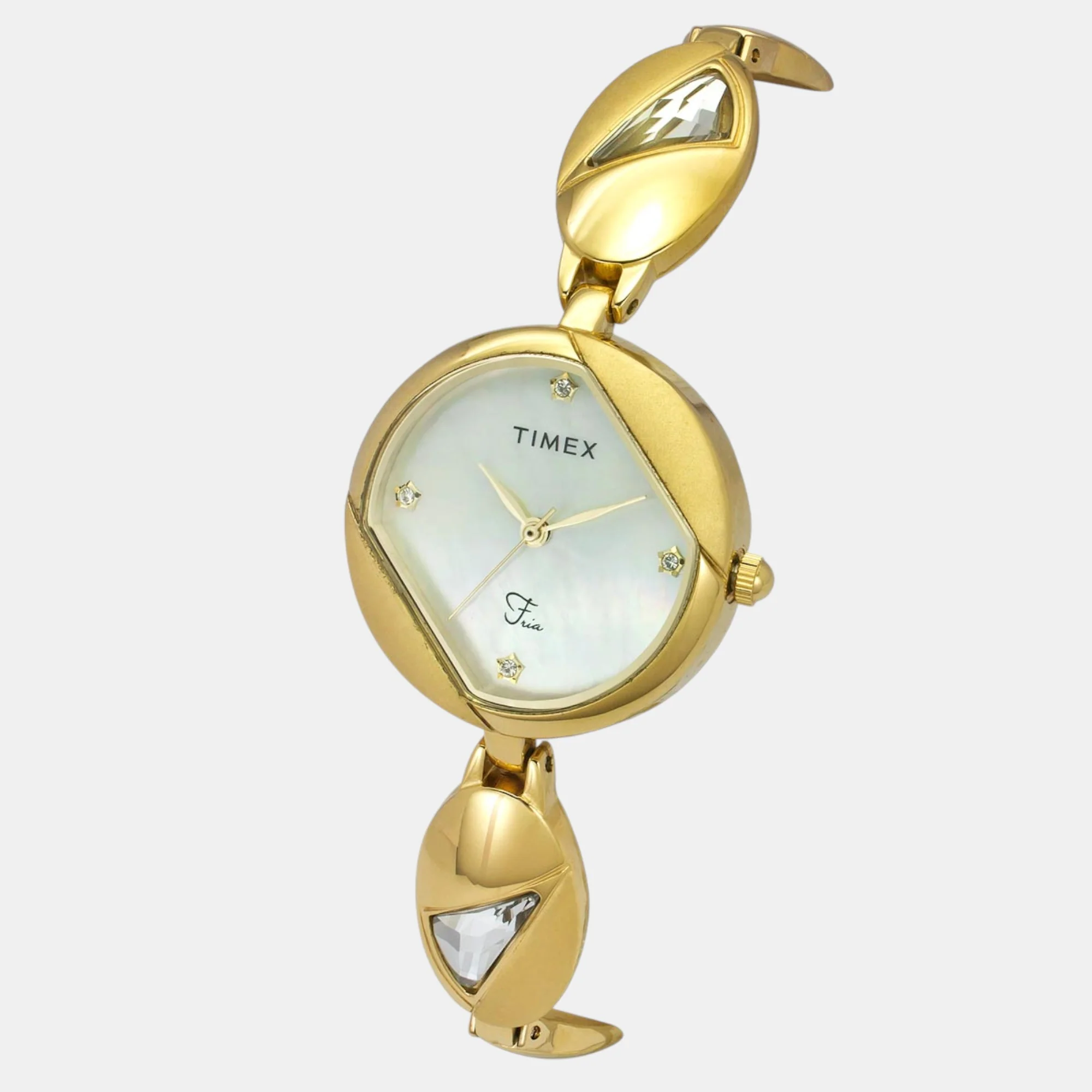 Fria Women Quartz Mother Of Pearl Dial Analog Brass Watch TWEL16305 - Image 2