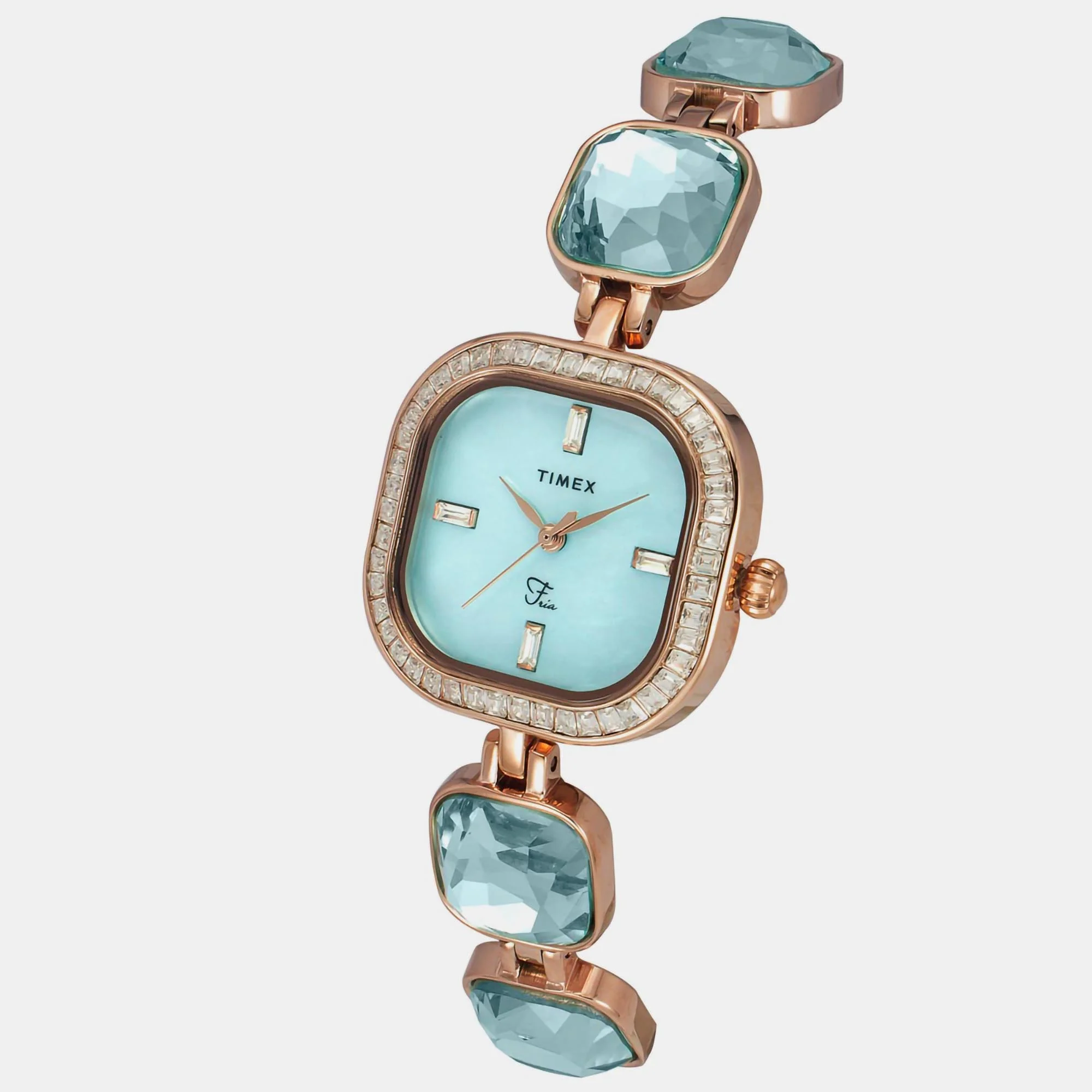 Fria Women Quartz Mother Of Pearl Dial Analog Brass Watch TWEL17100 - Image 3
