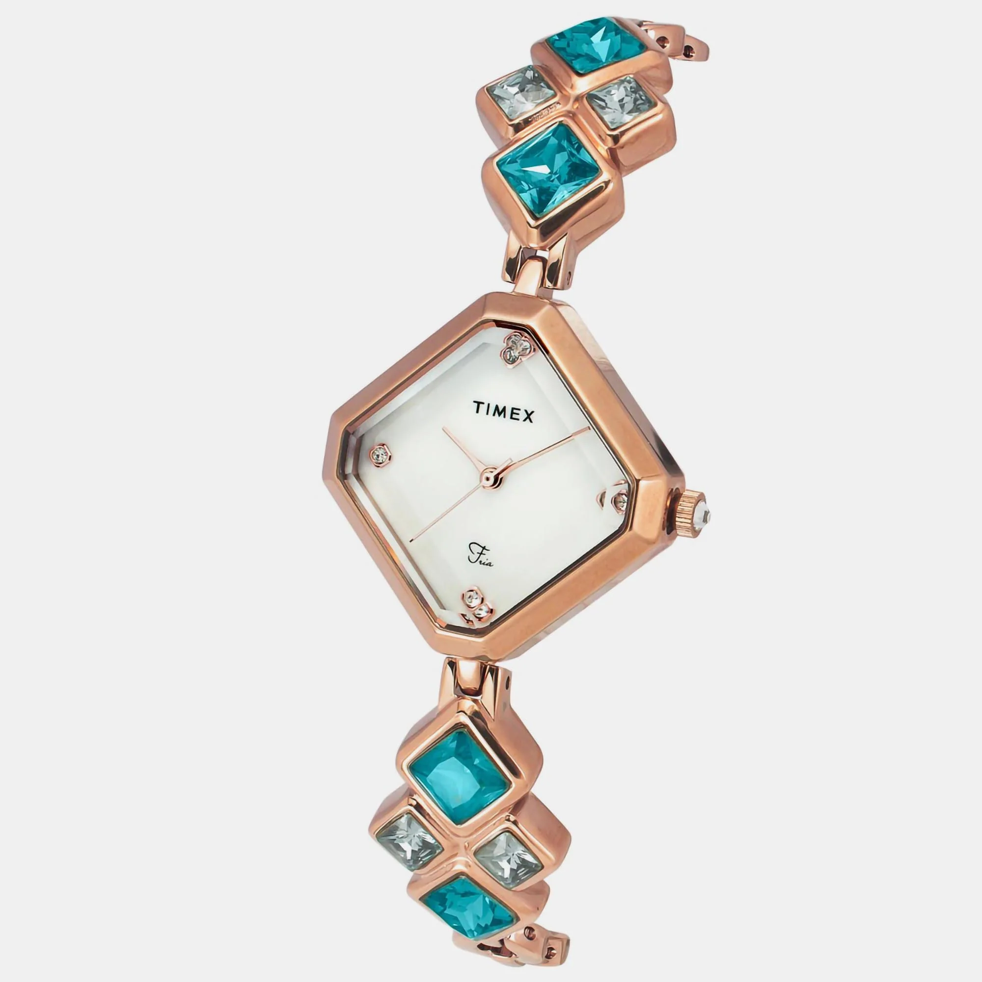 Fria Women Quartz Mother Of Pearl Dial Analog Brass Watch TWEL17200 - Image 3