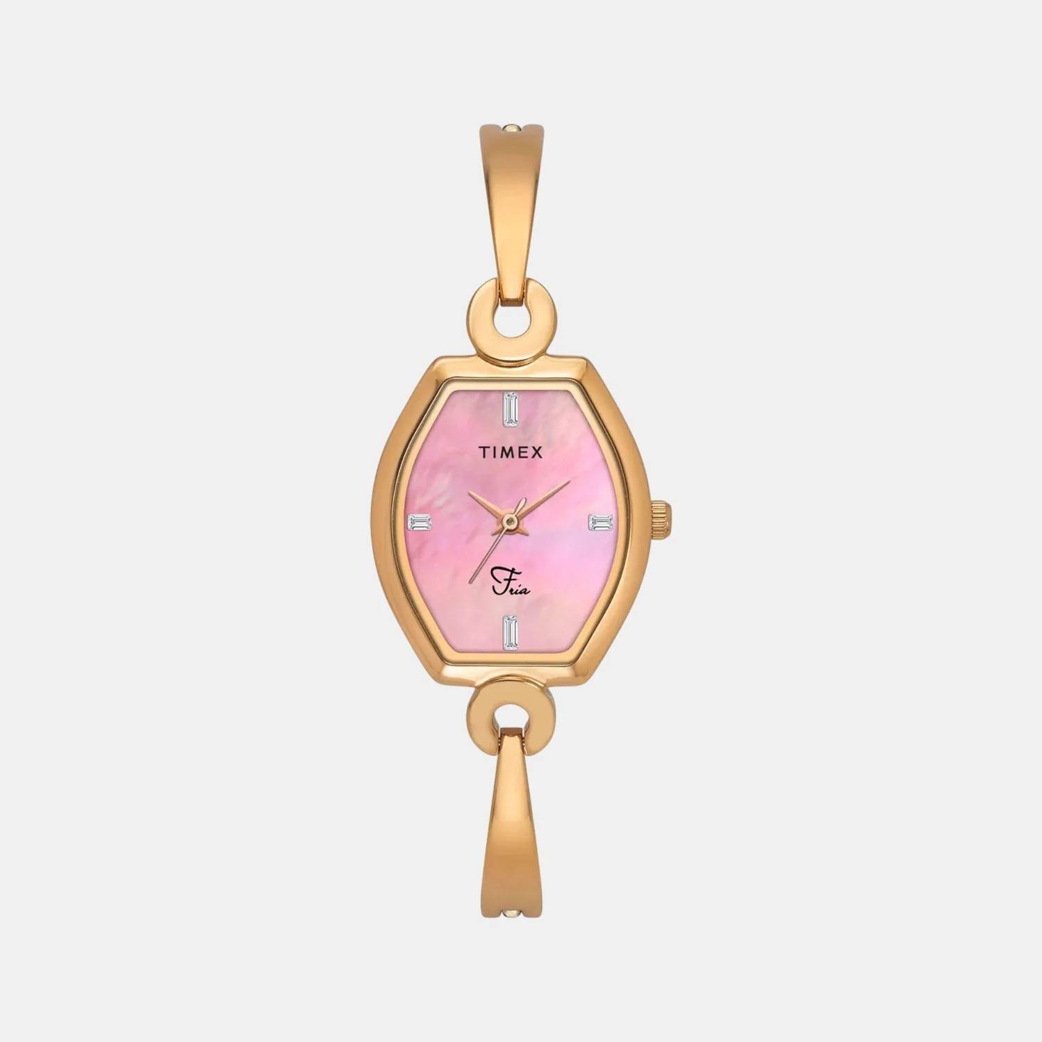 Fria Women Quartz Mother Of Pearl Dial Analog Brass Watch TWEL19702