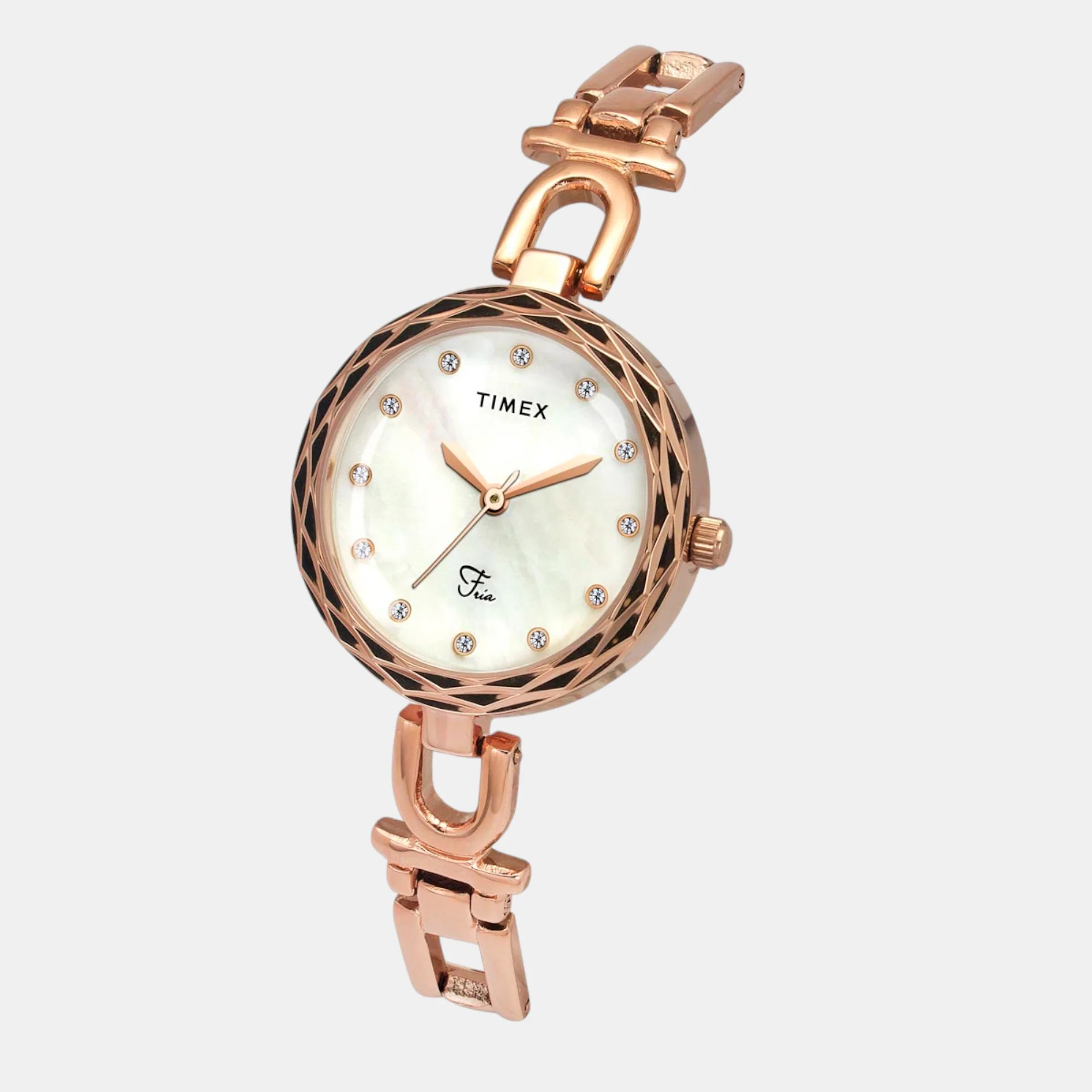 Fria Women Quartz Mother Of Pearl Dial Analog Brass Watch TWEL19902 - Image 2