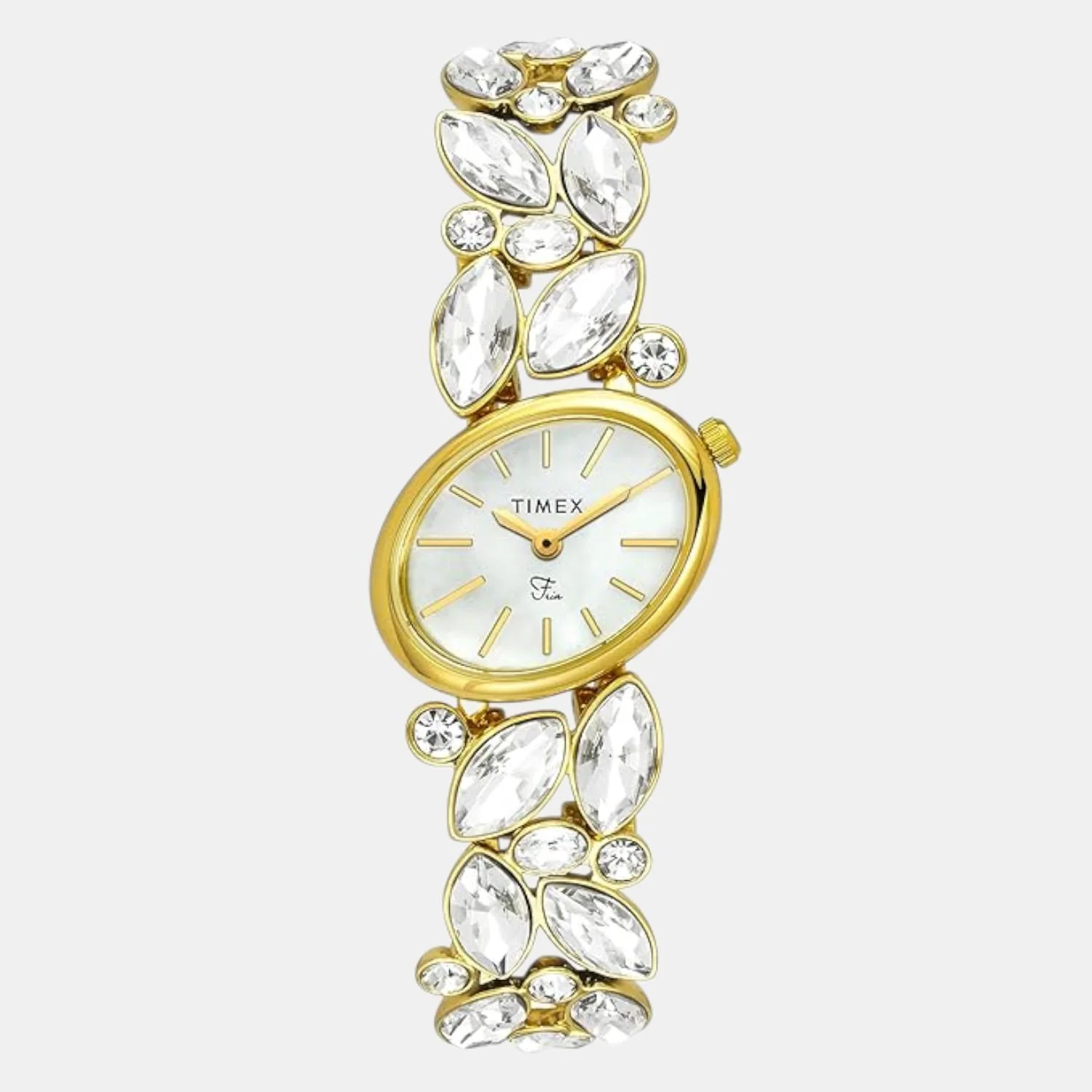 Fria Women Quartz Mother Of Pearl Dial Analog Brass Watch TWEL20901 - Image 2