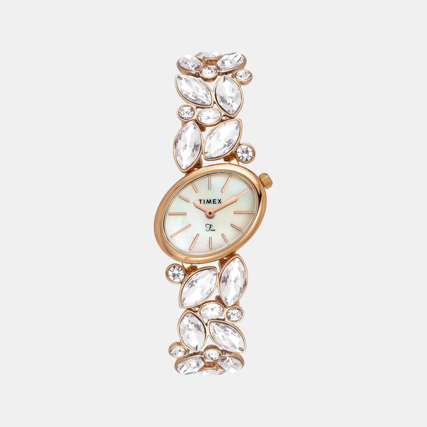 Fria Women Quartz Mother Of Pearl Dial Analog Brass Watch TWEL20902