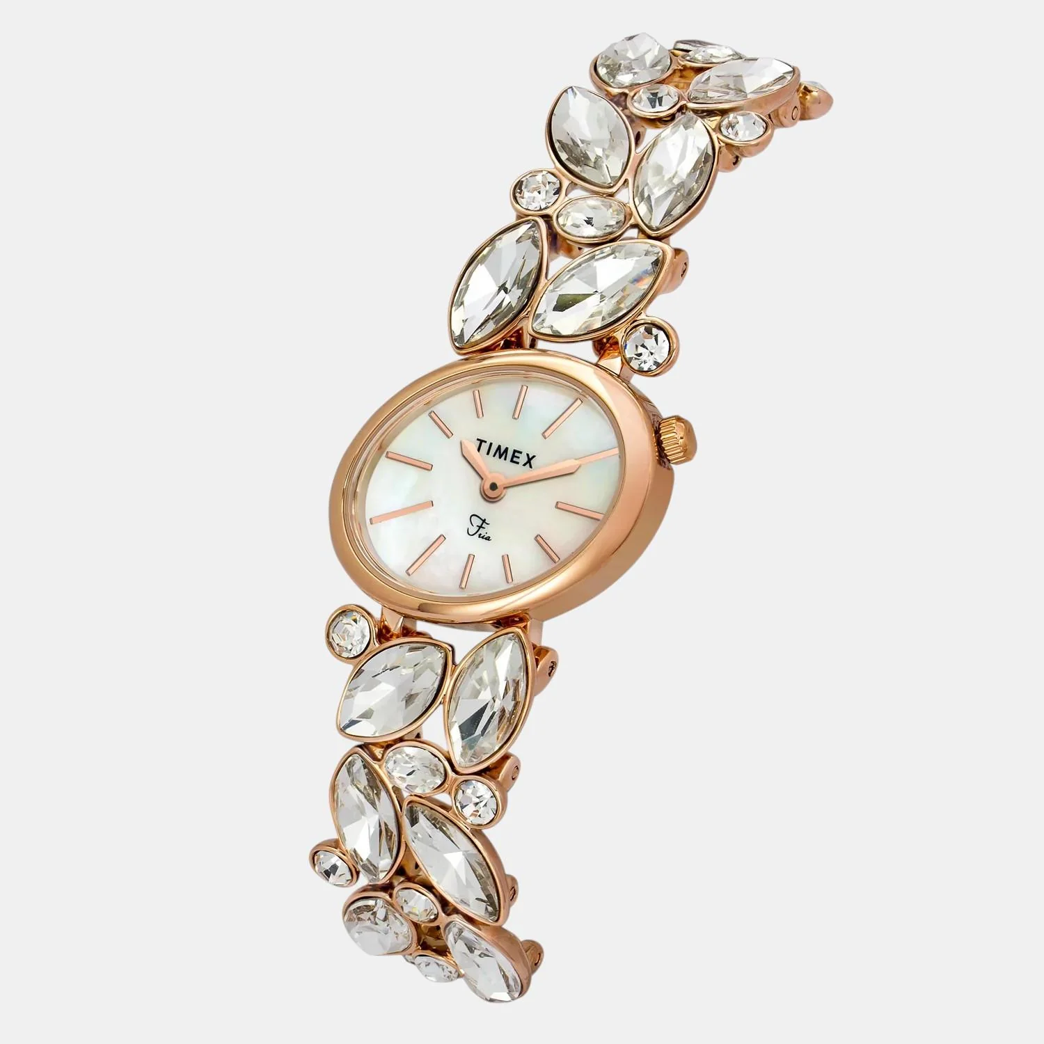 Fria Women Quartz Mother Of Pearl Dial Analog Brass Watch TWEL20902 - Image 2