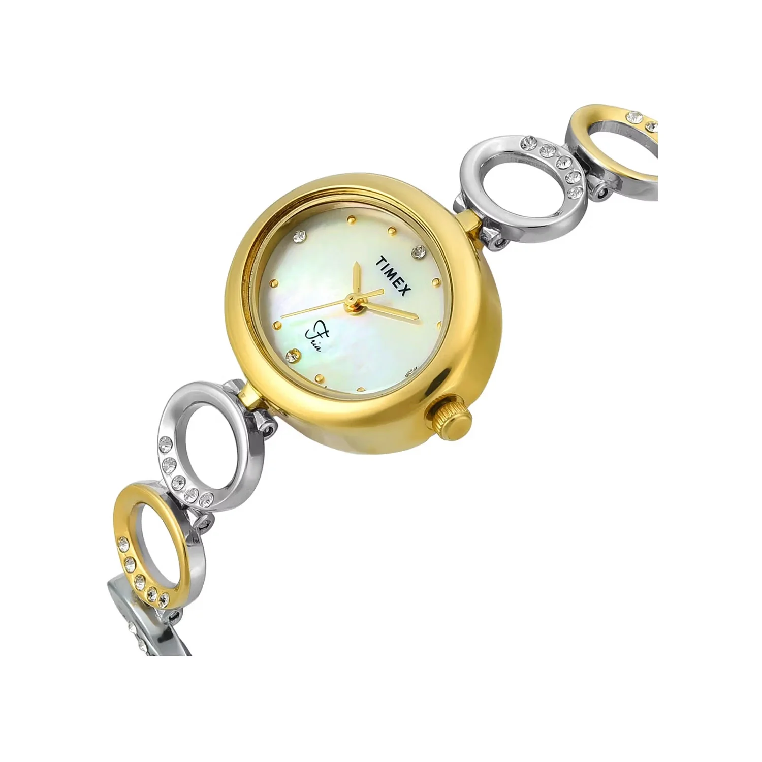 Fria Women Quartz Mother Of Pearl Dial Analog Brass Watch TWEL24000 - Image 2