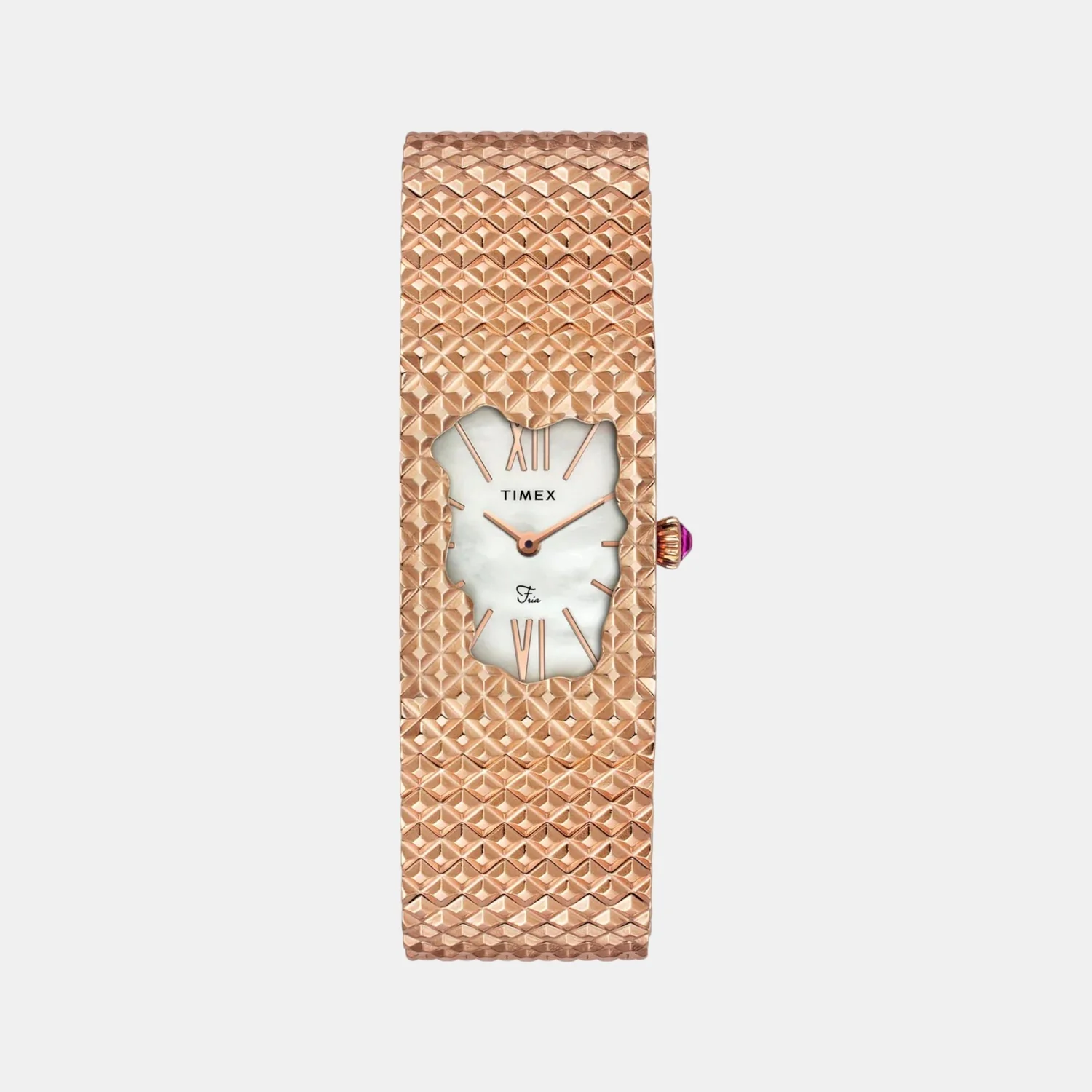 Fria Women Quartz Mother Of Pearl Dial Analog Stainless Steel Watch TWEL77702
