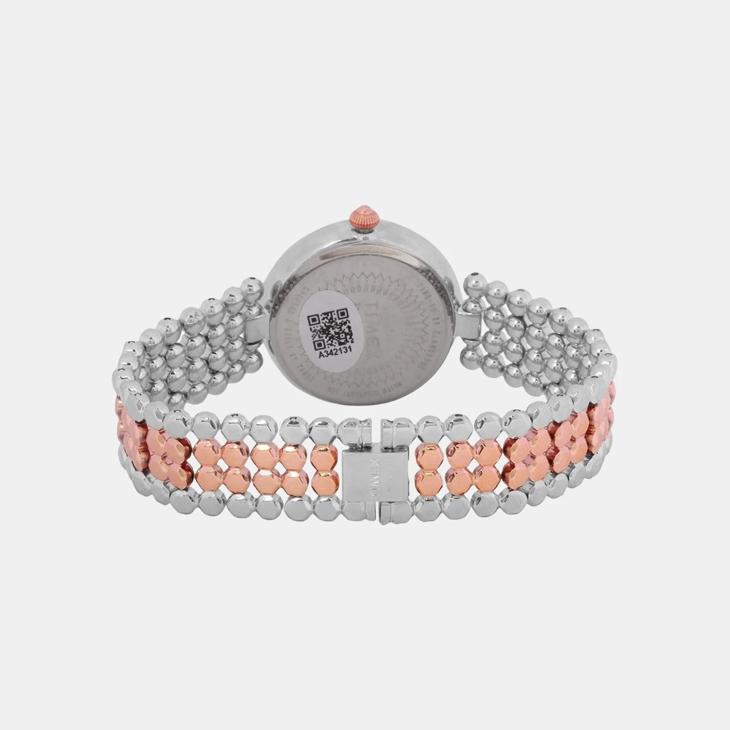 Fria Women Quartz Pink Dial Analog Stainless Steel Watch TWEL13902 - Image 2
