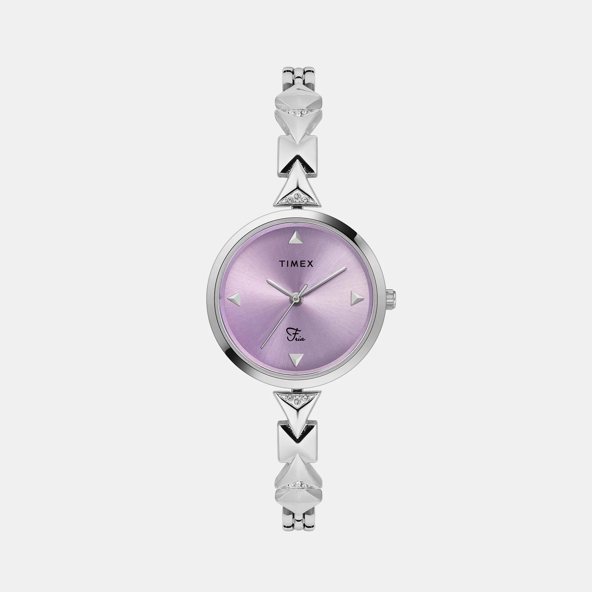 Fria Women Quartz Purple Dial Analog Brass Watch TWEL18300 - Image 2