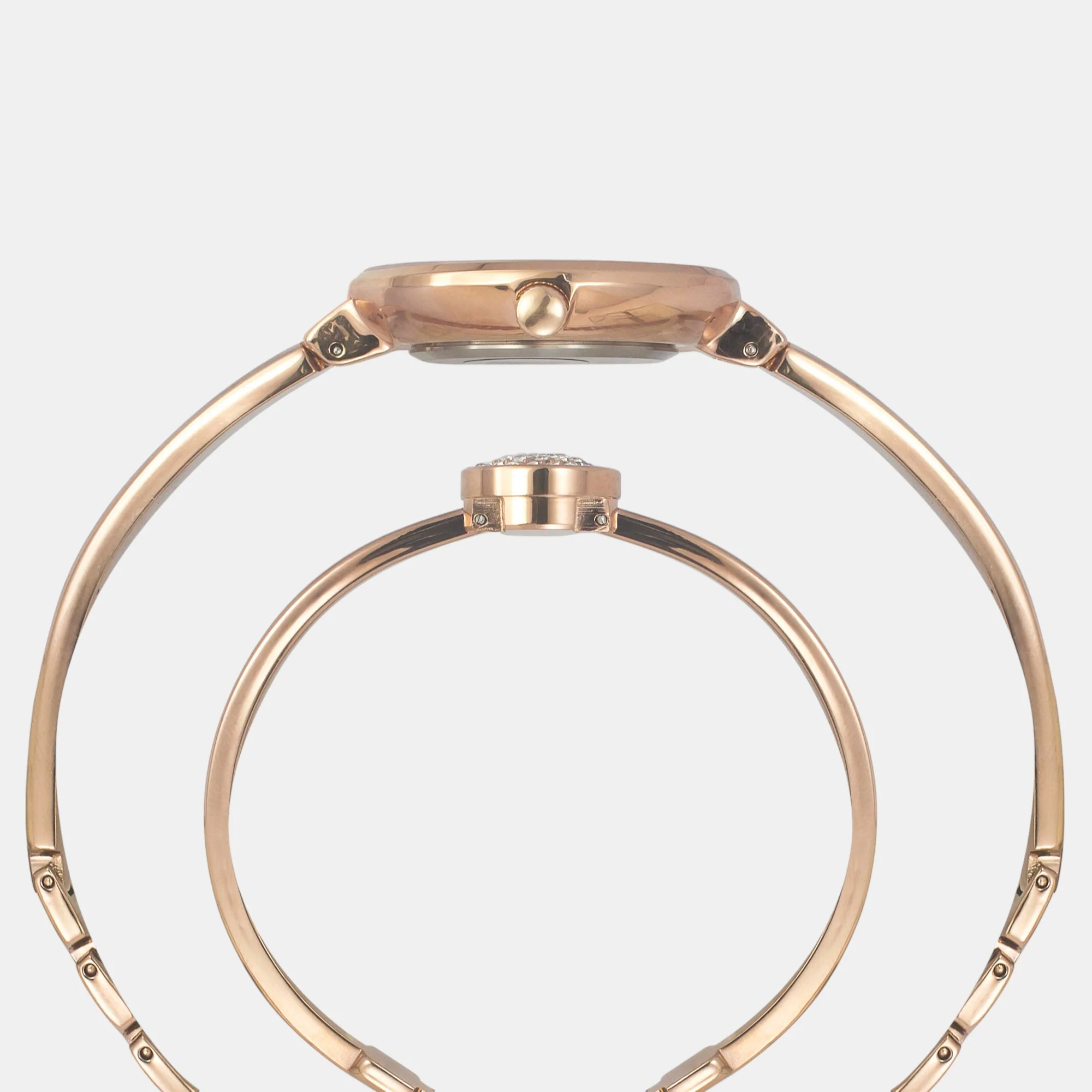Fria Women Quartz Rose Gold Dial Analog Brass Watch TWEL18502 - Image 3