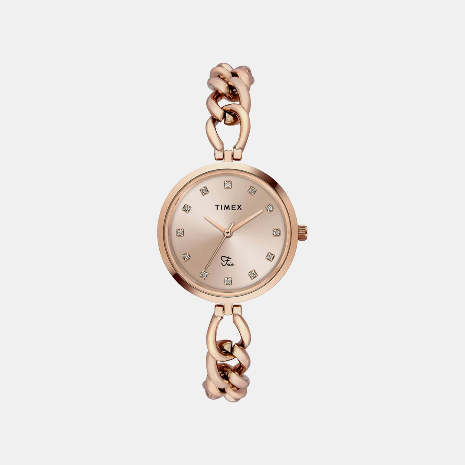 Fria Women Quartz Rose Gold Dial Analog Brass Watch TWEL23803