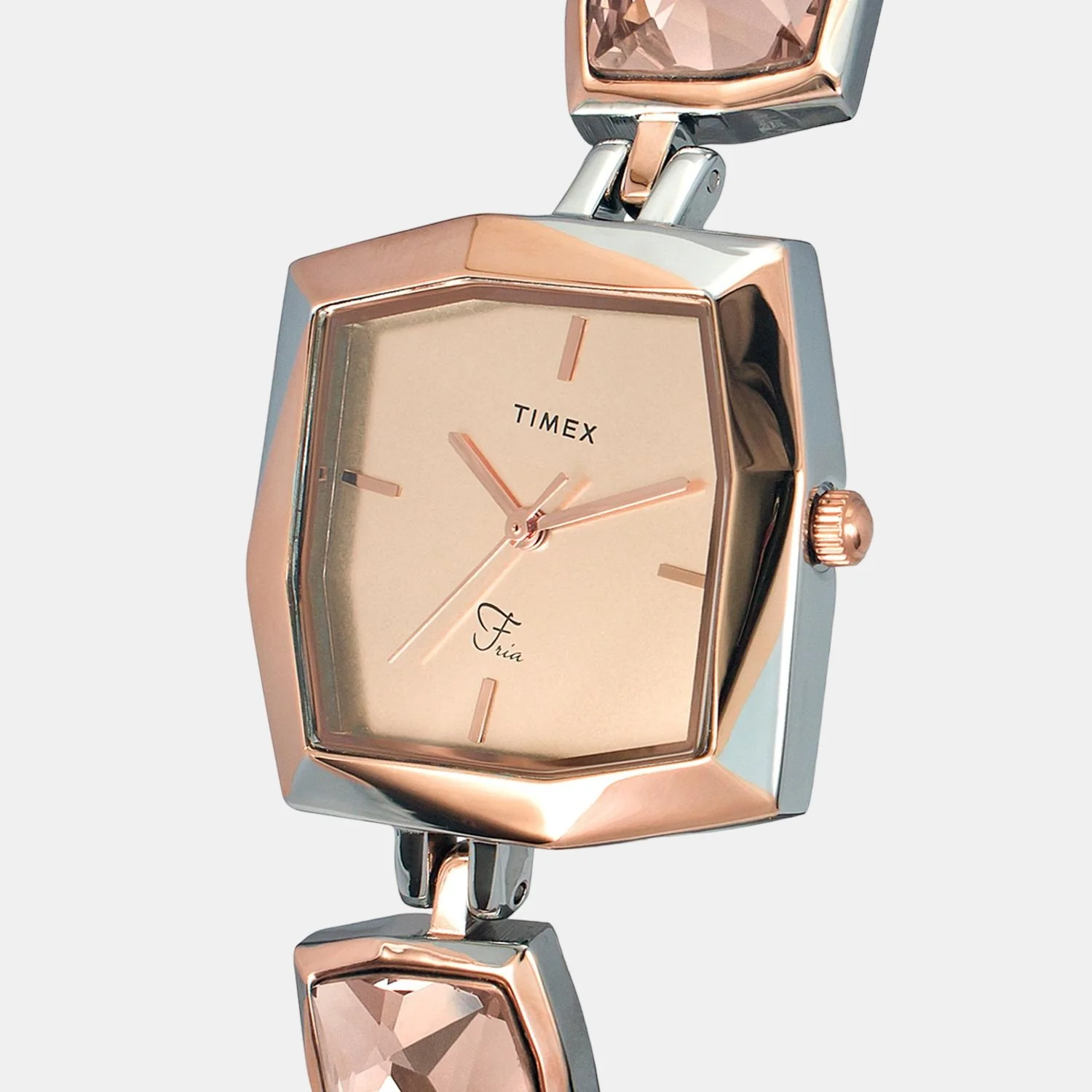 Fria Women Quartz Rose Gold Dial Analog Stainless Steel Watch TWEL16101 - Image 5