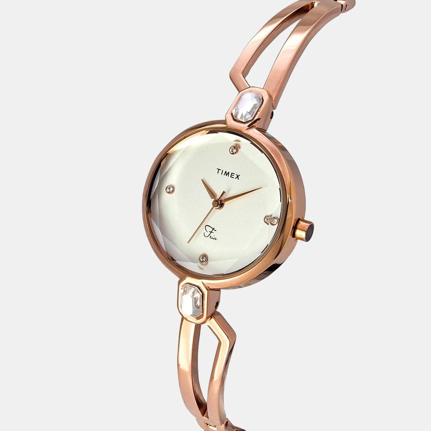 Fria Women Quartz Silver Dial Analog Brass Watch TWEL15100 - Image 2