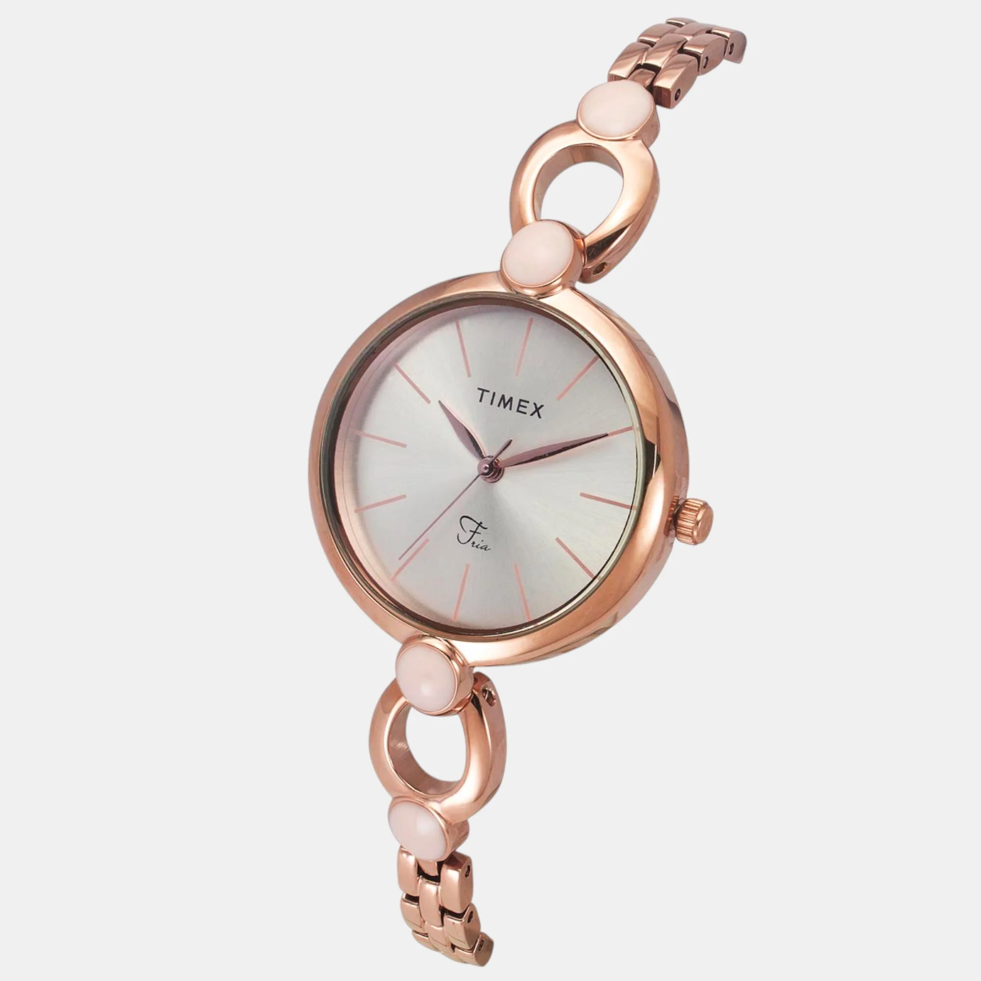 Fria Women Quartz Silver Dial Analog Brass Watch TWEL18105 - Image 2