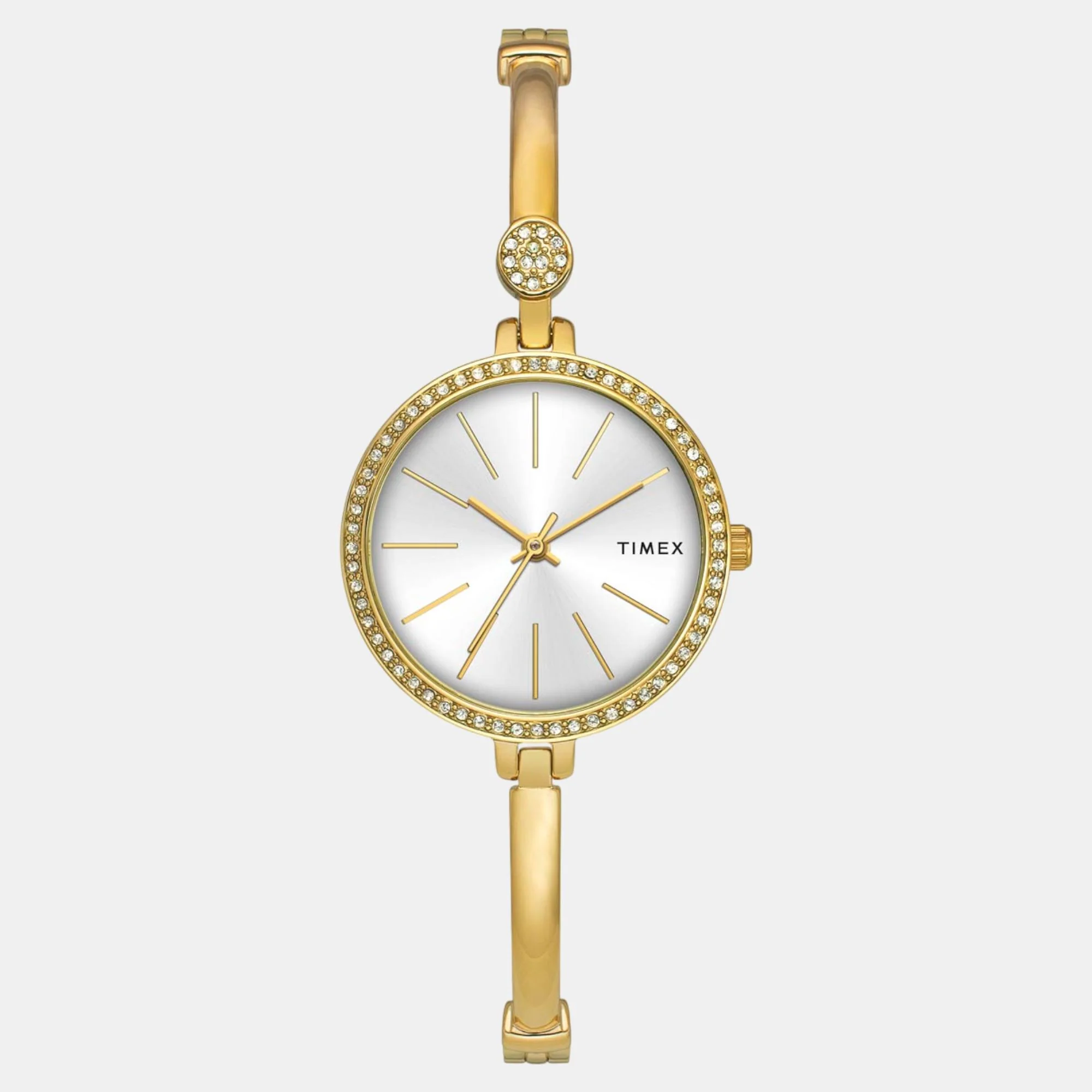 Fria Women Quartz Silver Dial Analog Brass Watch TWEL18405