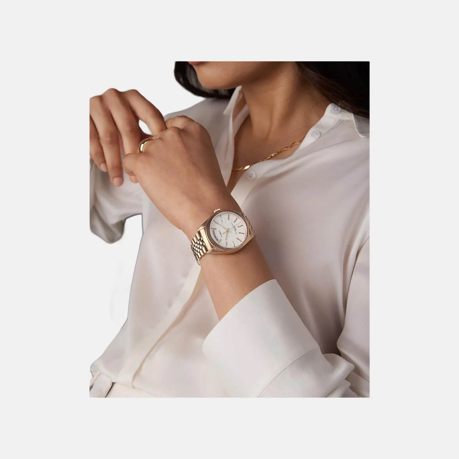 Legacy Women Quartz White Dial Analog Stainless Steel Watch TWEL21401 - Image 4