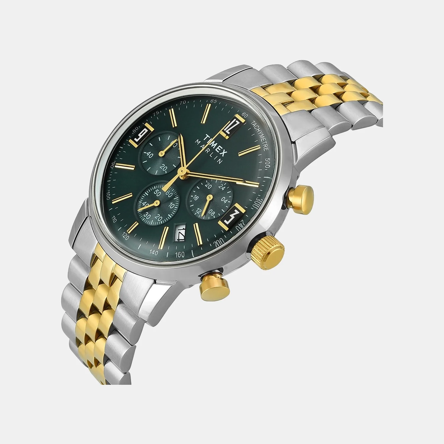 Marlin Men Quartz Green Dial Chronograph Stainless Steel Watch TWEG26707 - Image 2