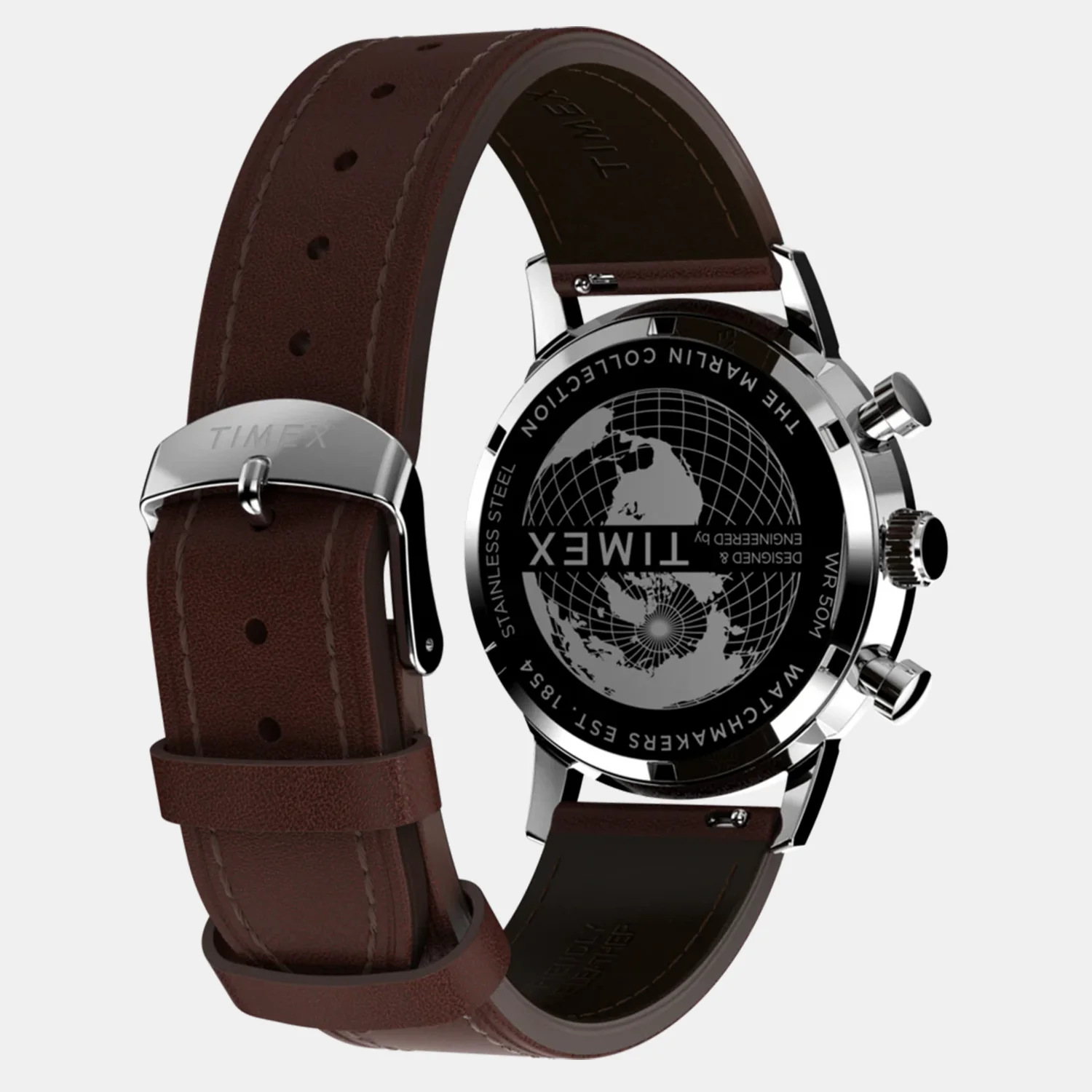 Marlin Men Quartz Rose Gold Dial Chronograph Leather Watch TW2W51400UJ - Image 5