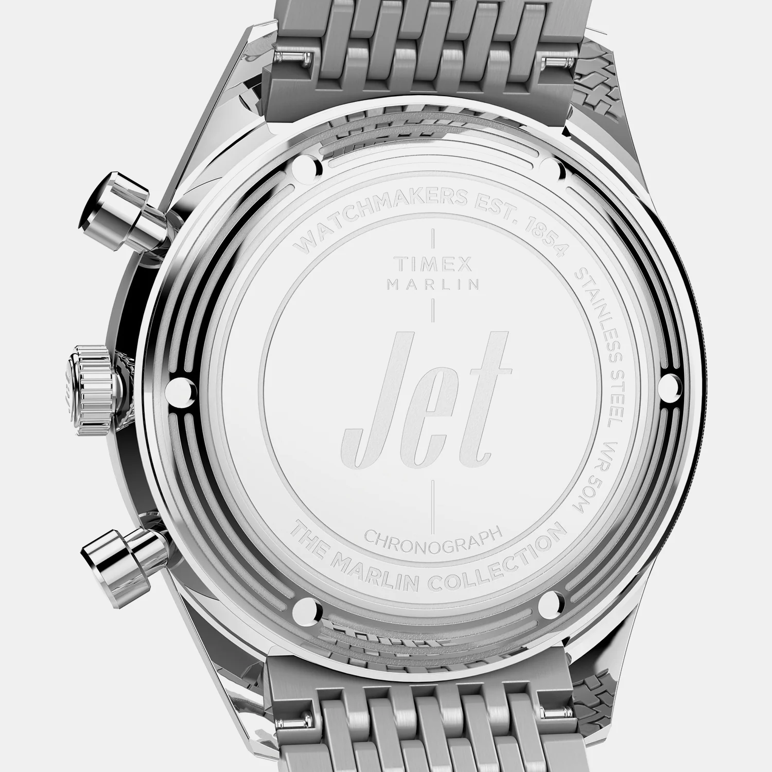 Marlin Men Quartz Silver Dial Chronograph Stainless Steel Watch TW2Y24600UJ - Image 5
