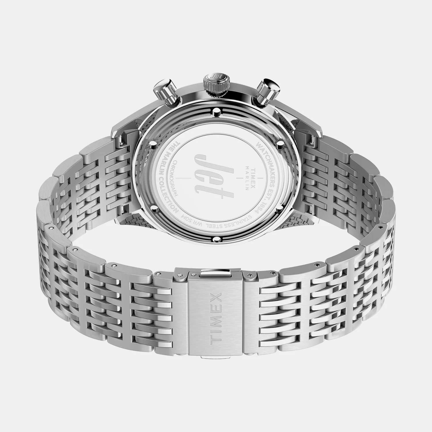 Marlin Men Quartz Silver Dial Chronograph Stainless Steel Watch TW2Y24600UJ - Image 7
